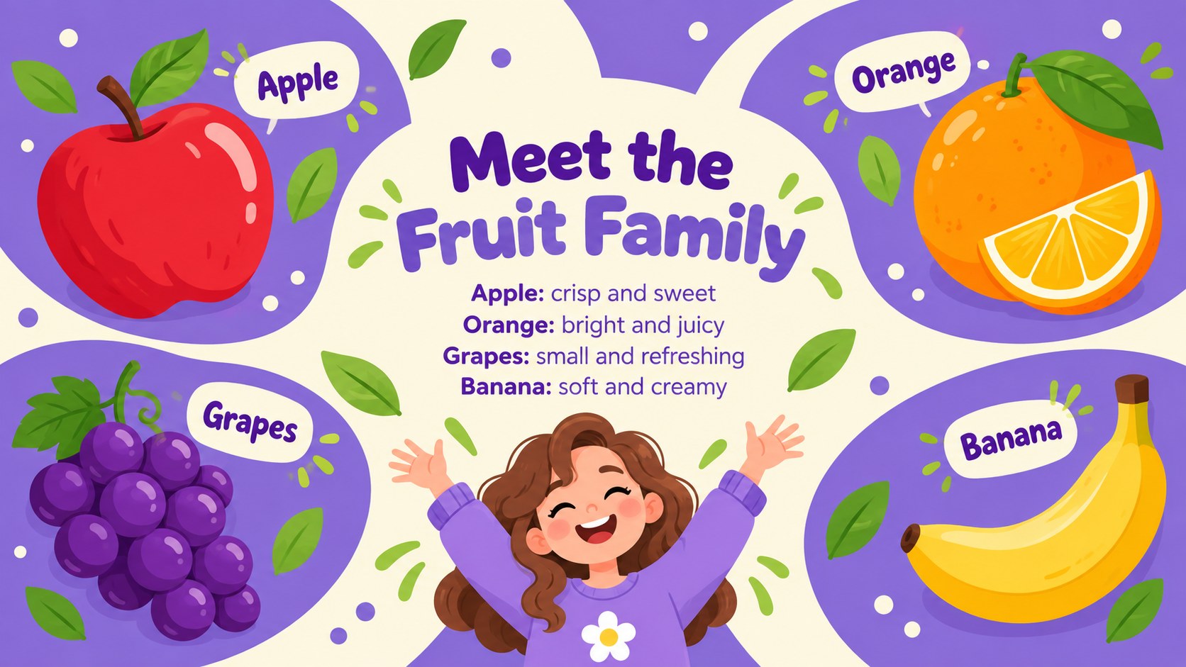 Colorful Fruit Presentation Theme for Playful Lessons presentation template, slide 3