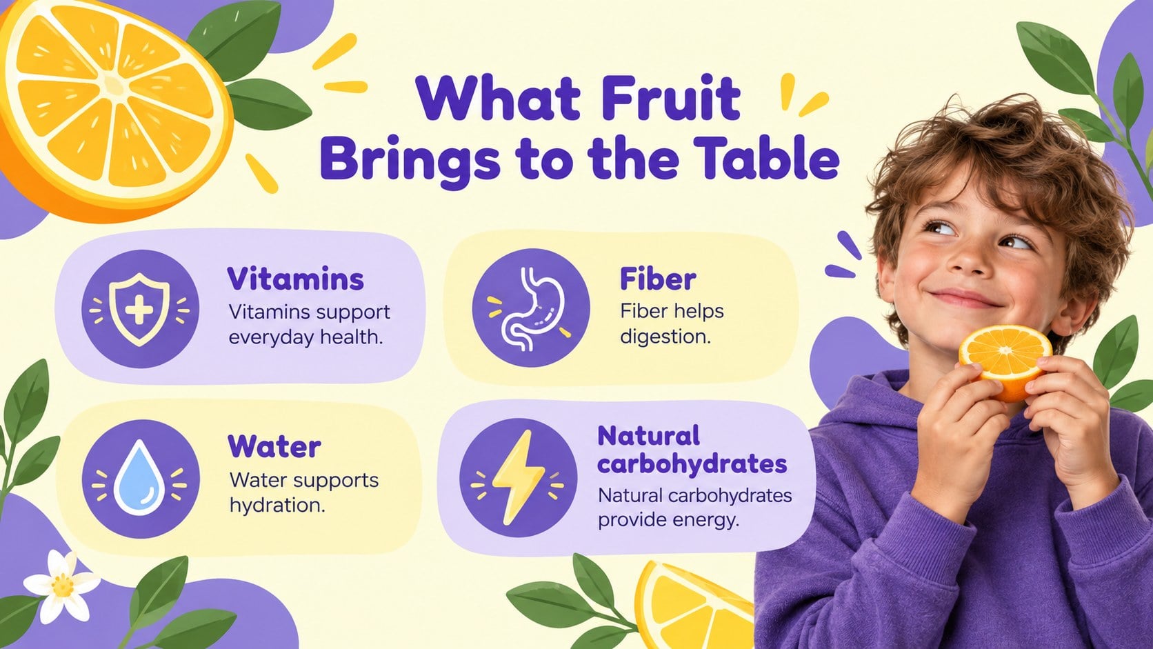 Colorful Fruit Presentation Theme for Playful Lessons presentation template, slide 5