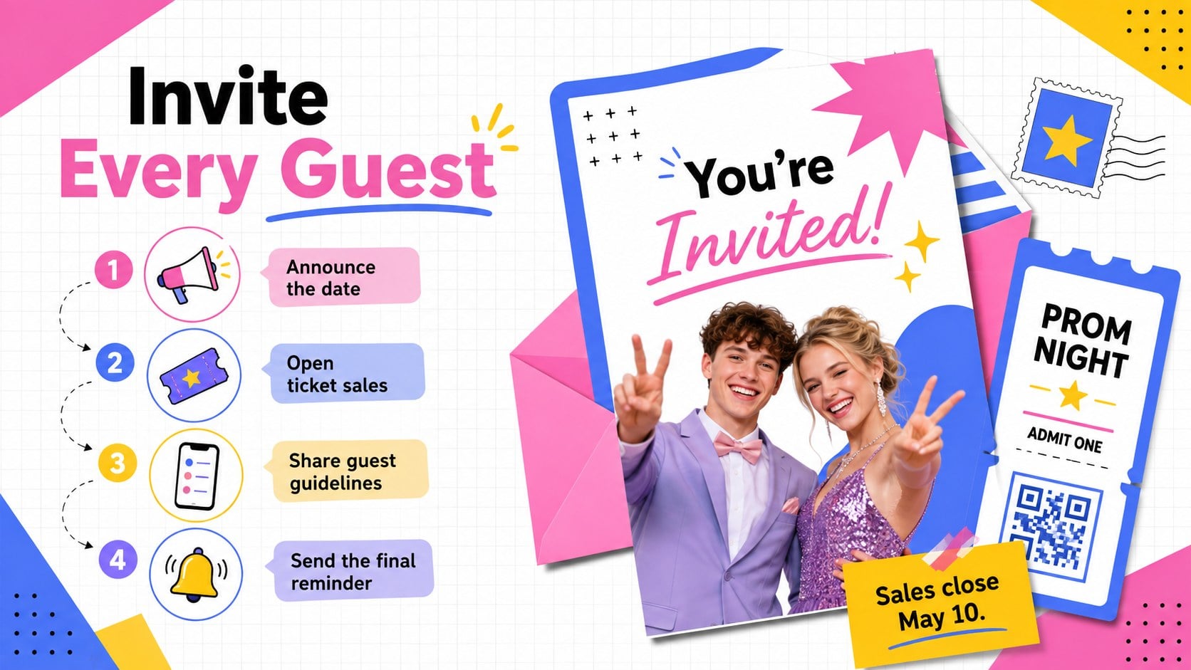 Colorful Prom Night Organizer Slides presentation template, slide 12