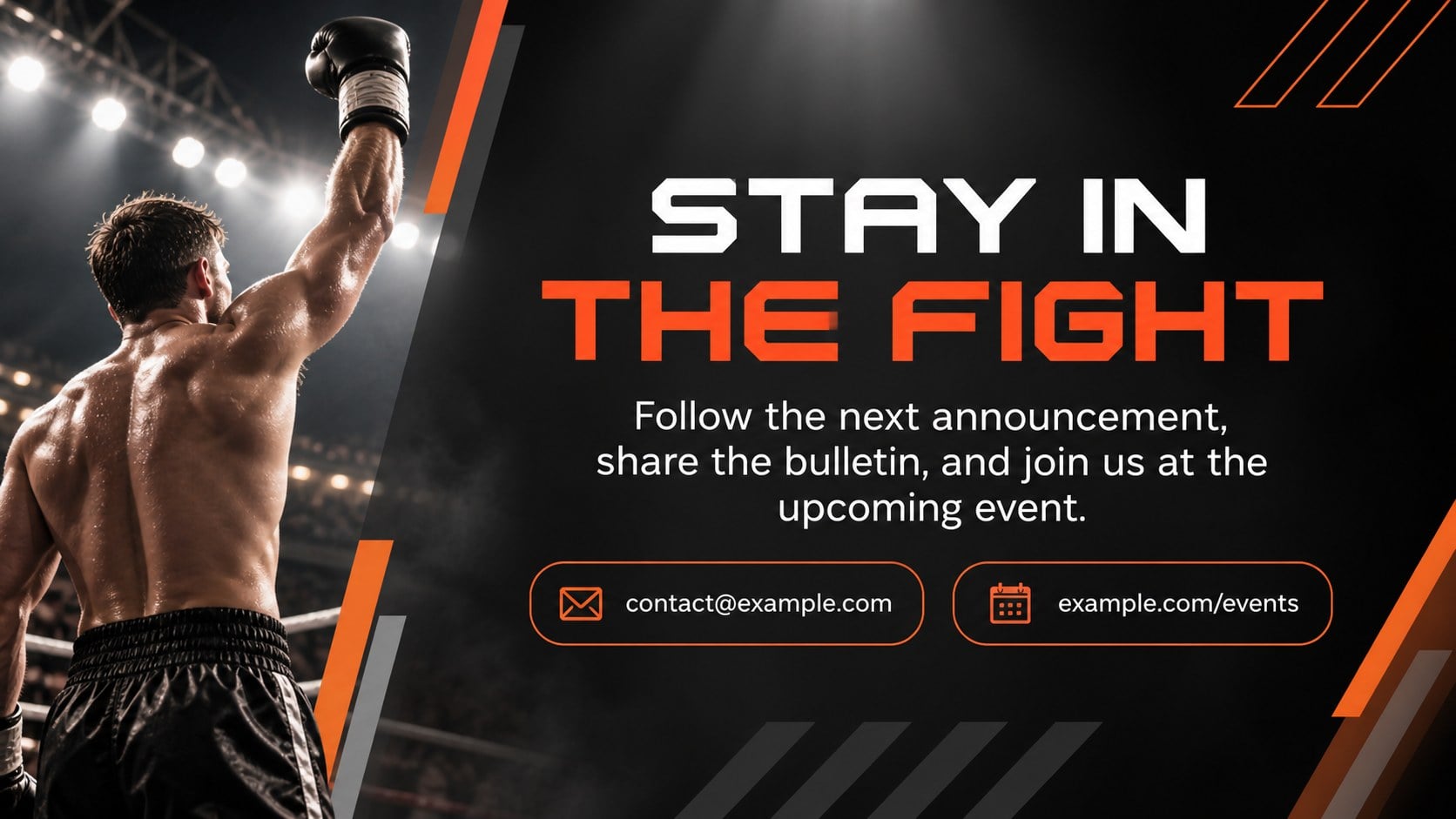 Combat Sports Bulletin Deck for Fight Promotions presentation template, slide 15