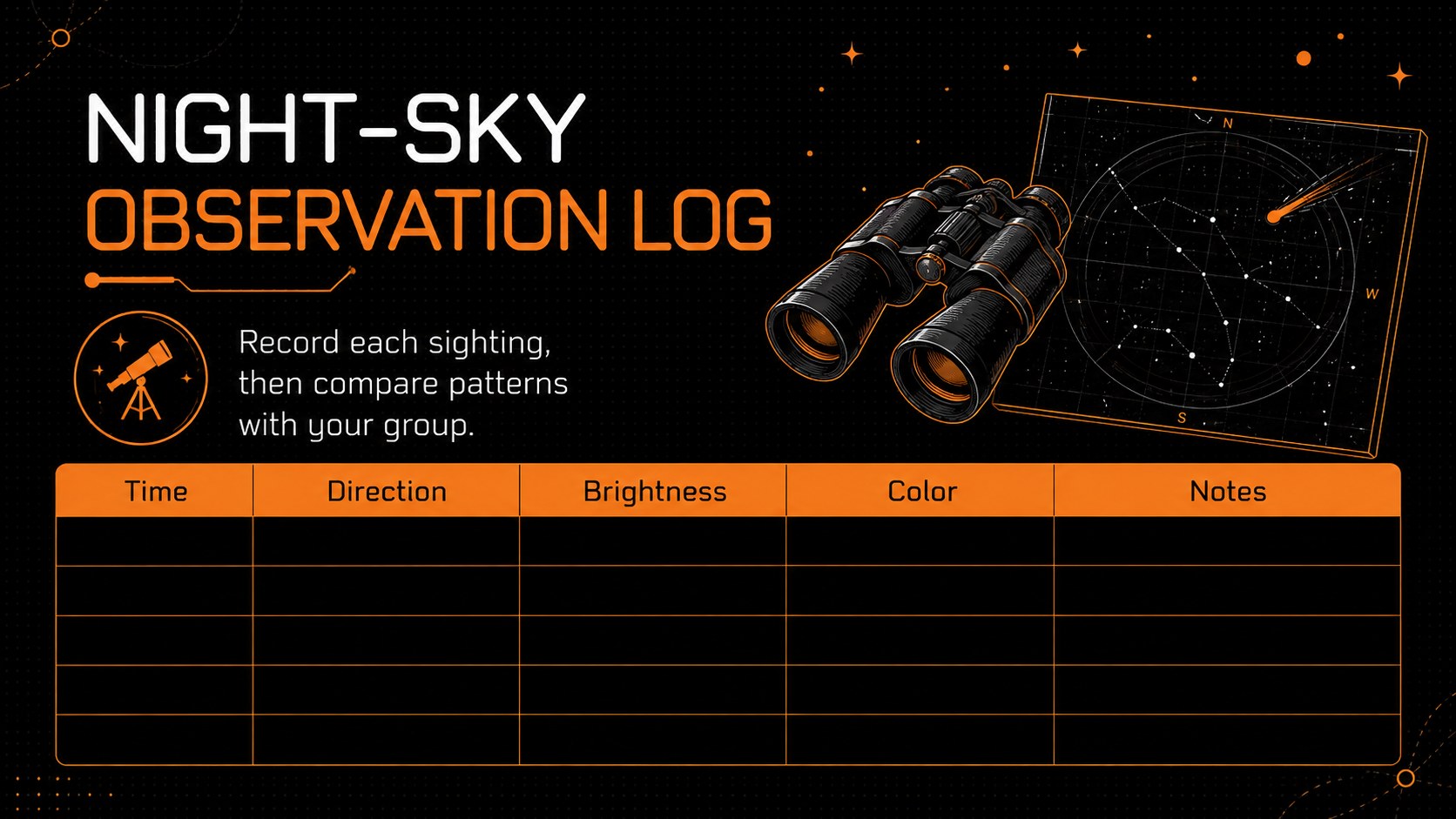 Comets and Meteors Classroom Astronomy Deck presentation template, slide 11