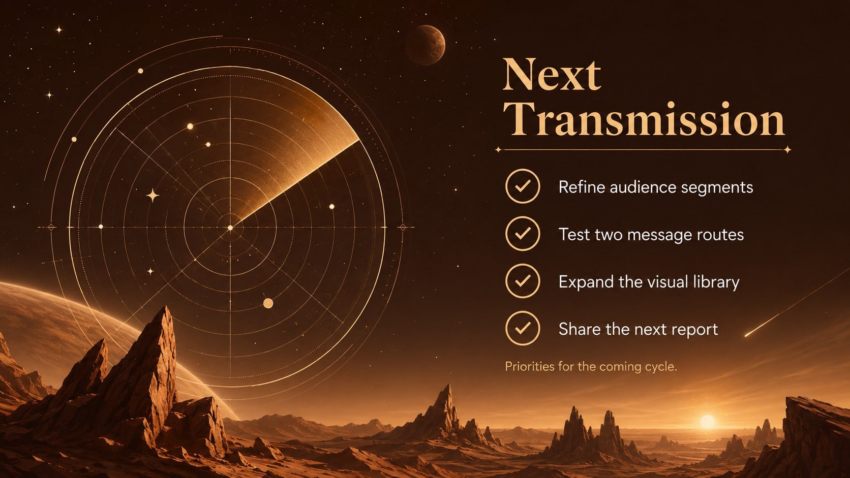 Cosmic Desert Newsletter Deck presentation template, slide 12
