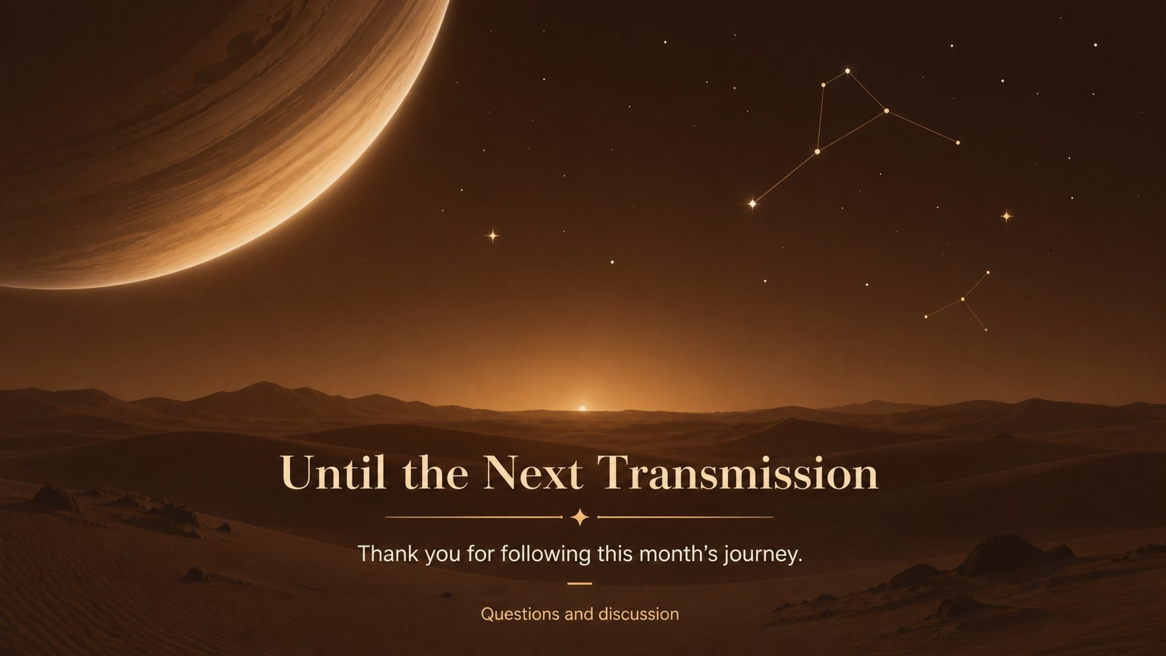 Cosmic Desert Newsletter Deck presentation template, slide 15