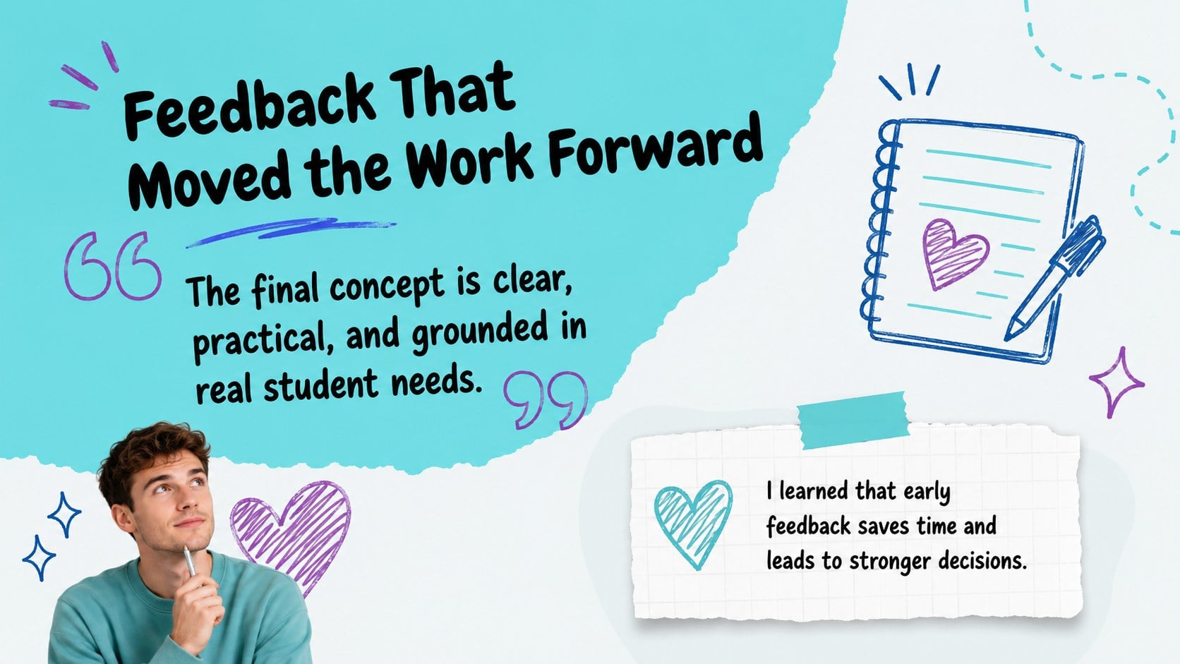 Creative Doodle Portfolio Deck for Classrooms presentation template, slide 12