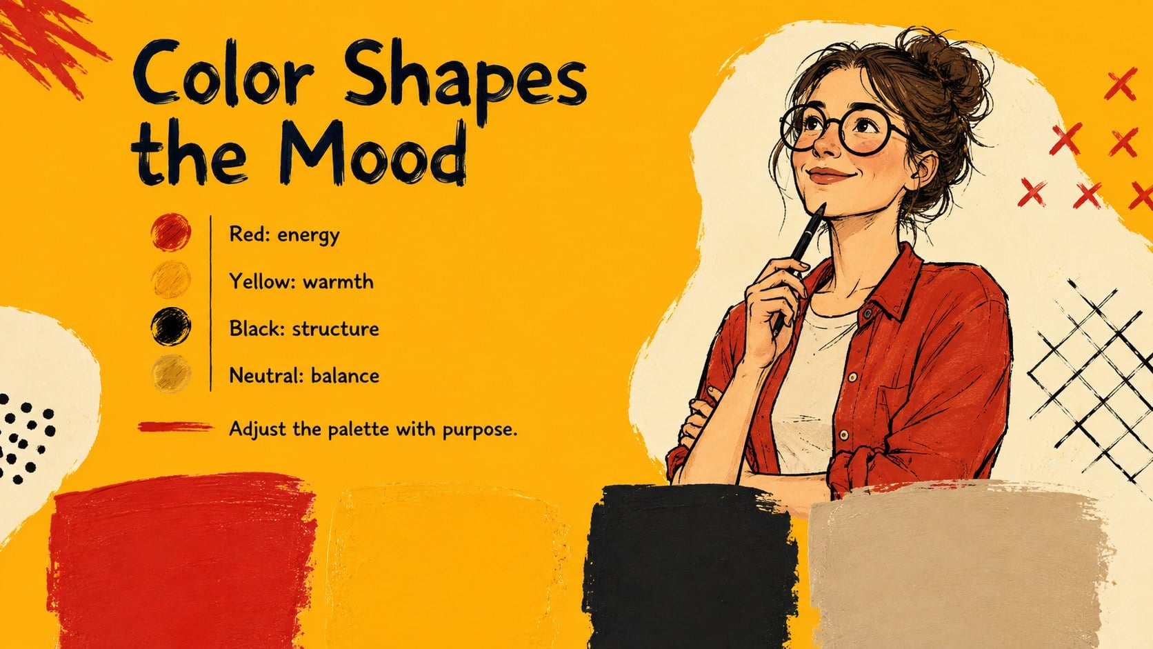 Cultural Motif Art Lesson Deck presentation template, slide 6