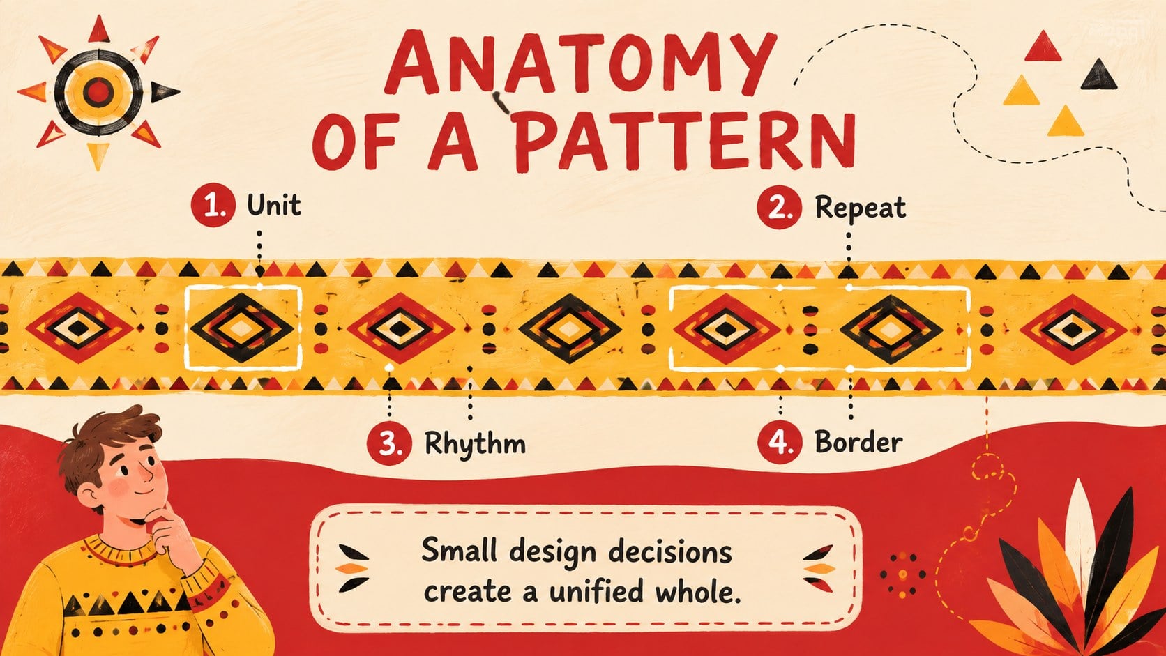 Cultural Motif Art Lesson Deck presentation template, slide 7