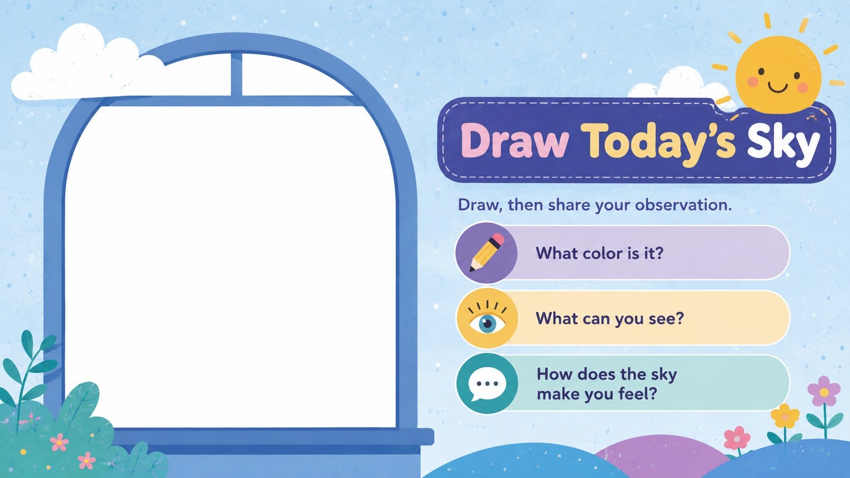 Day and Night Sky Deck for Little Explorers presentation template, slide 10