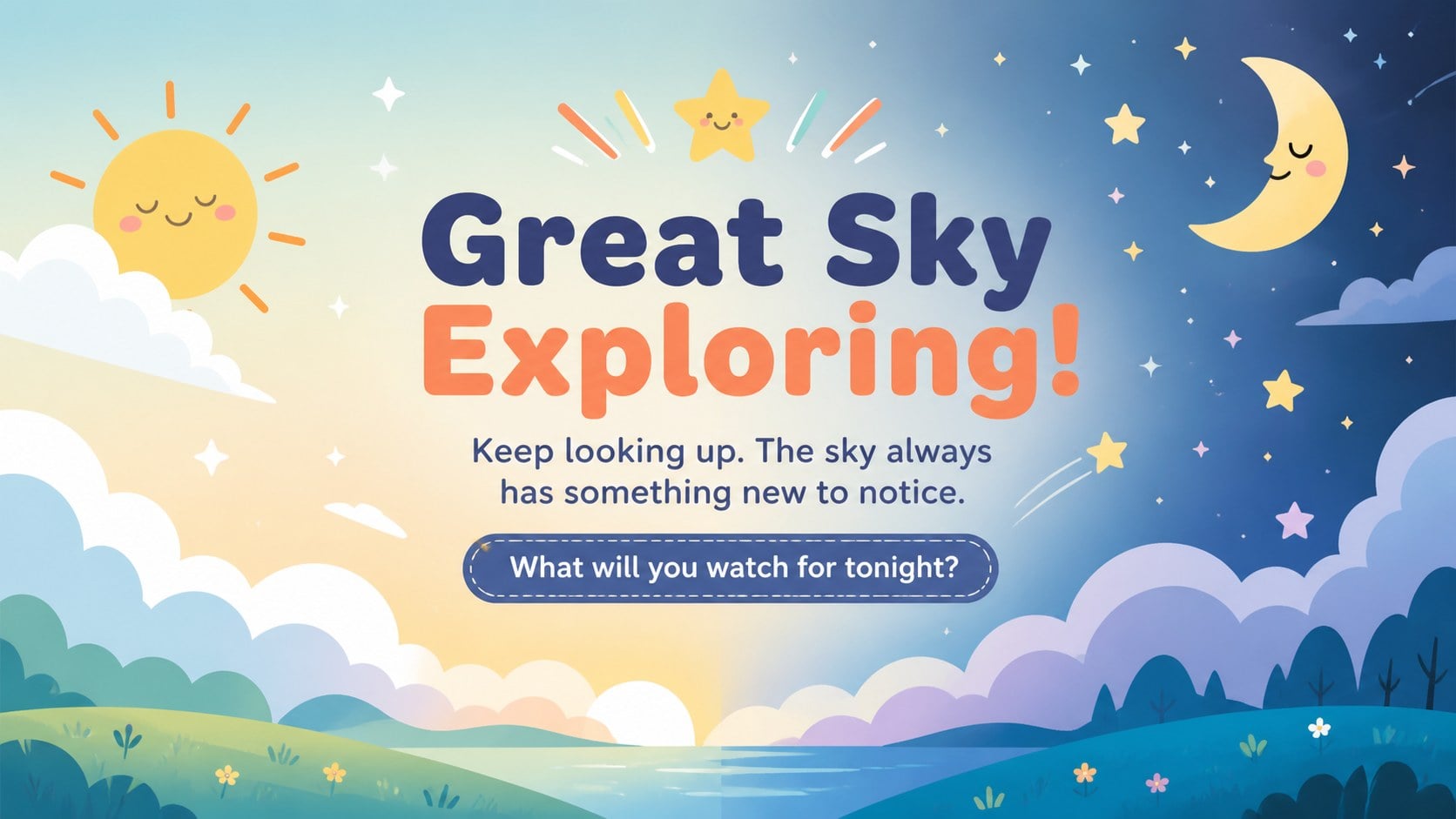 Day and Night Sky Deck for Little Explorers presentation template, slide 15