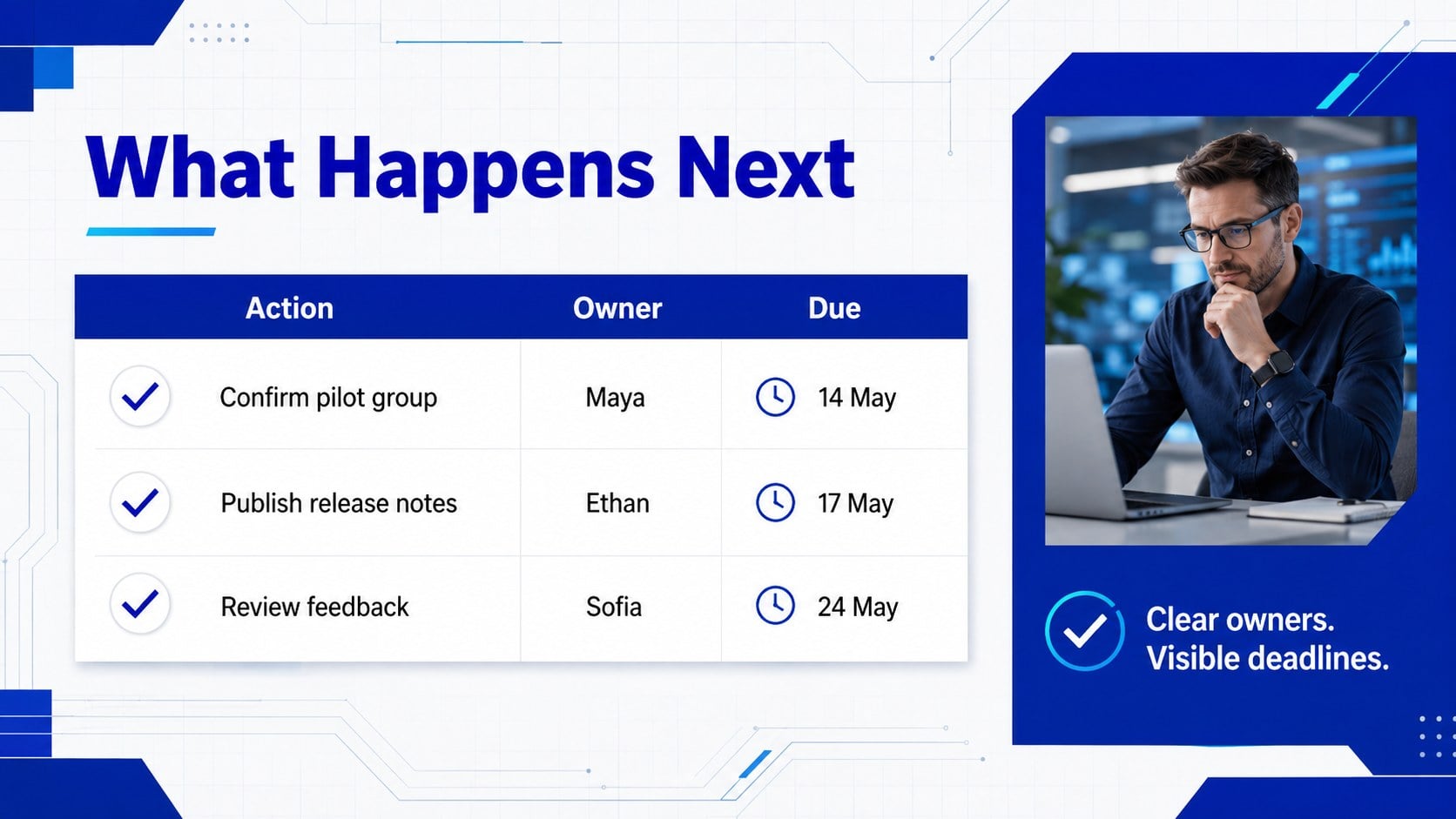 Digital Update Bulletin Deck presentation template, slide 12