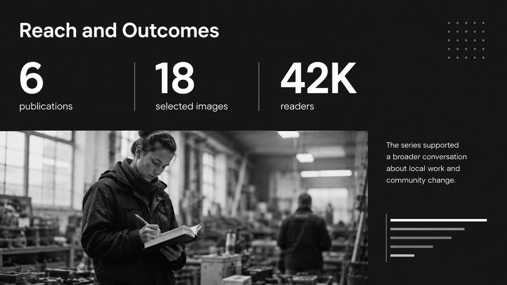 Documentary Photography Portfolio Deck presentation template, slide 10