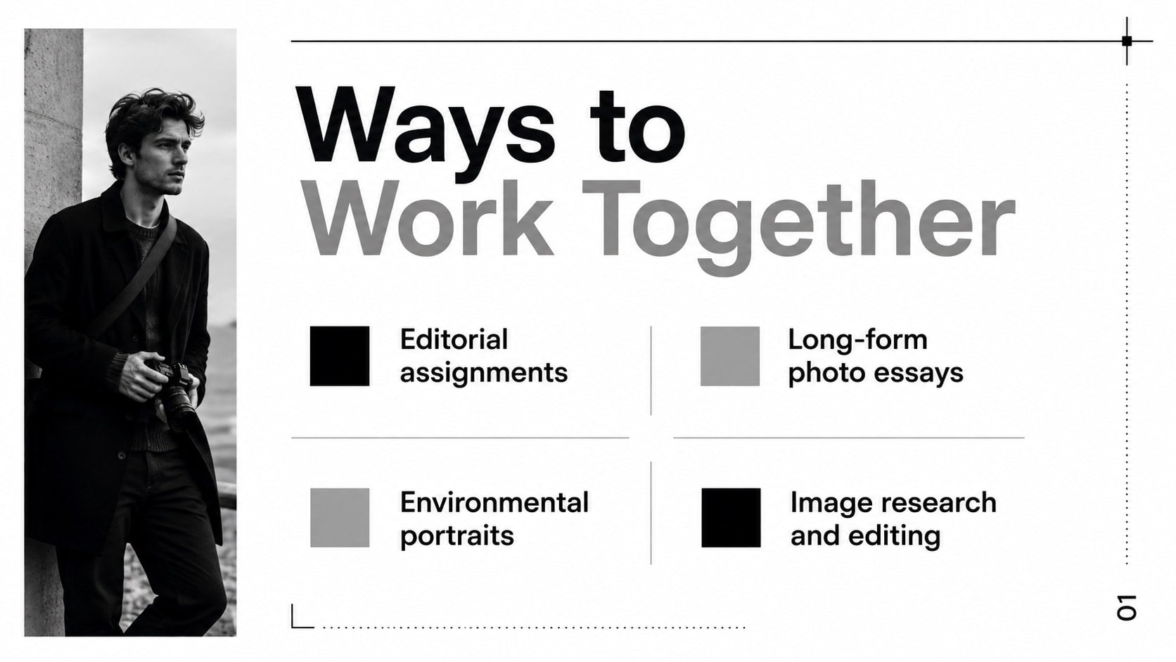 Documentary Photography Portfolio Deck presentation template, slide 12