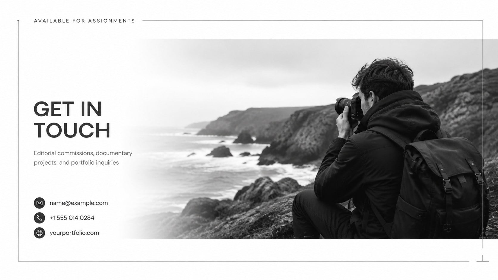 Documentary Photography Portfolio Deck presentation template, slide 14