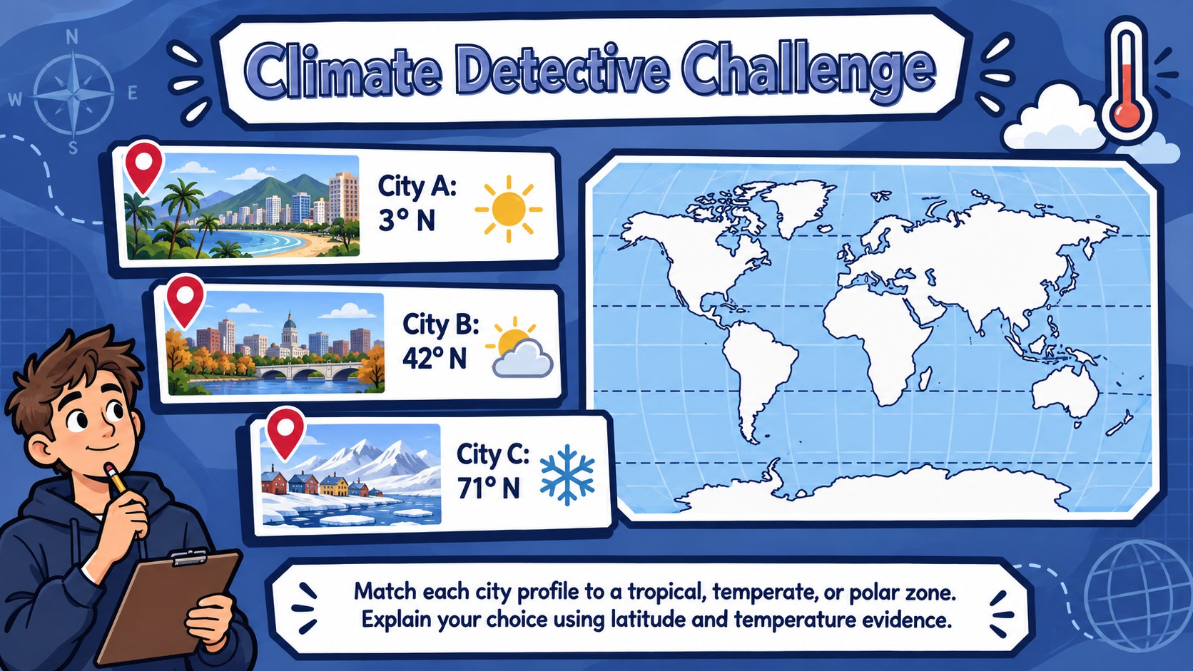 Modelo de apresentação Zonas Climáticas da Terra para Sala de Aula, slide 13