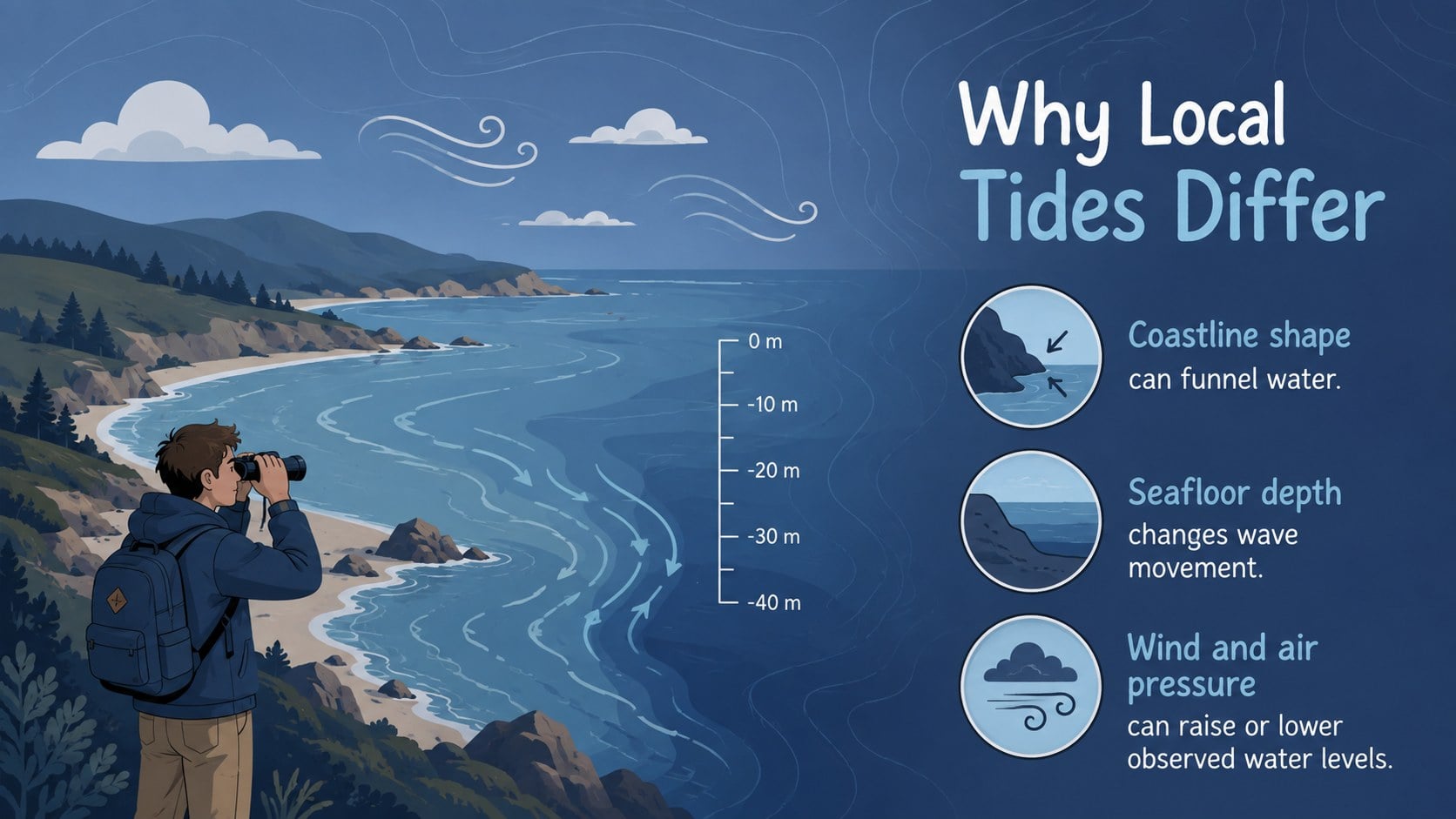 Earth-Moon Tides Astronomy Lesson Deck presentation template, slide 11