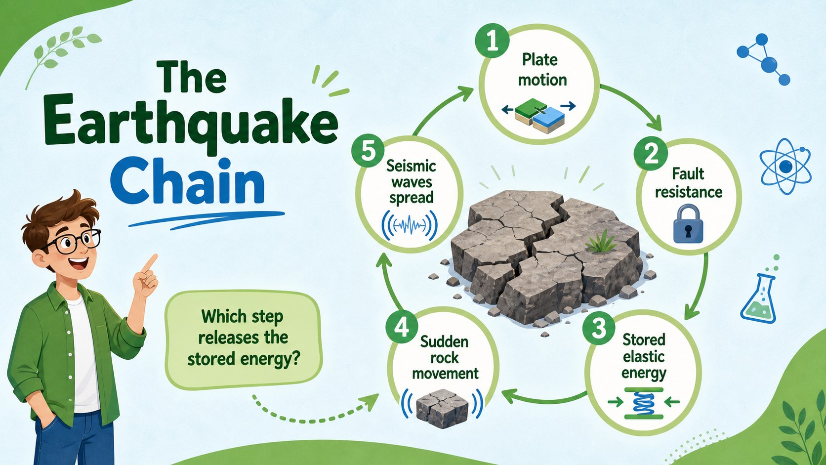 Earthquake Science Classroom Deck presentation template, slide 11