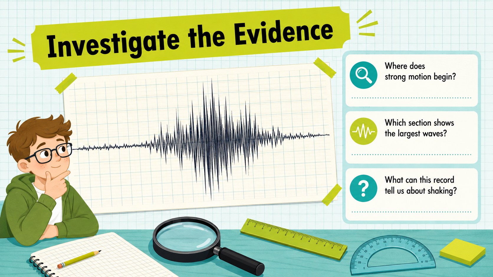 Earthquake Science Classroom Deck presentation template, slide 13