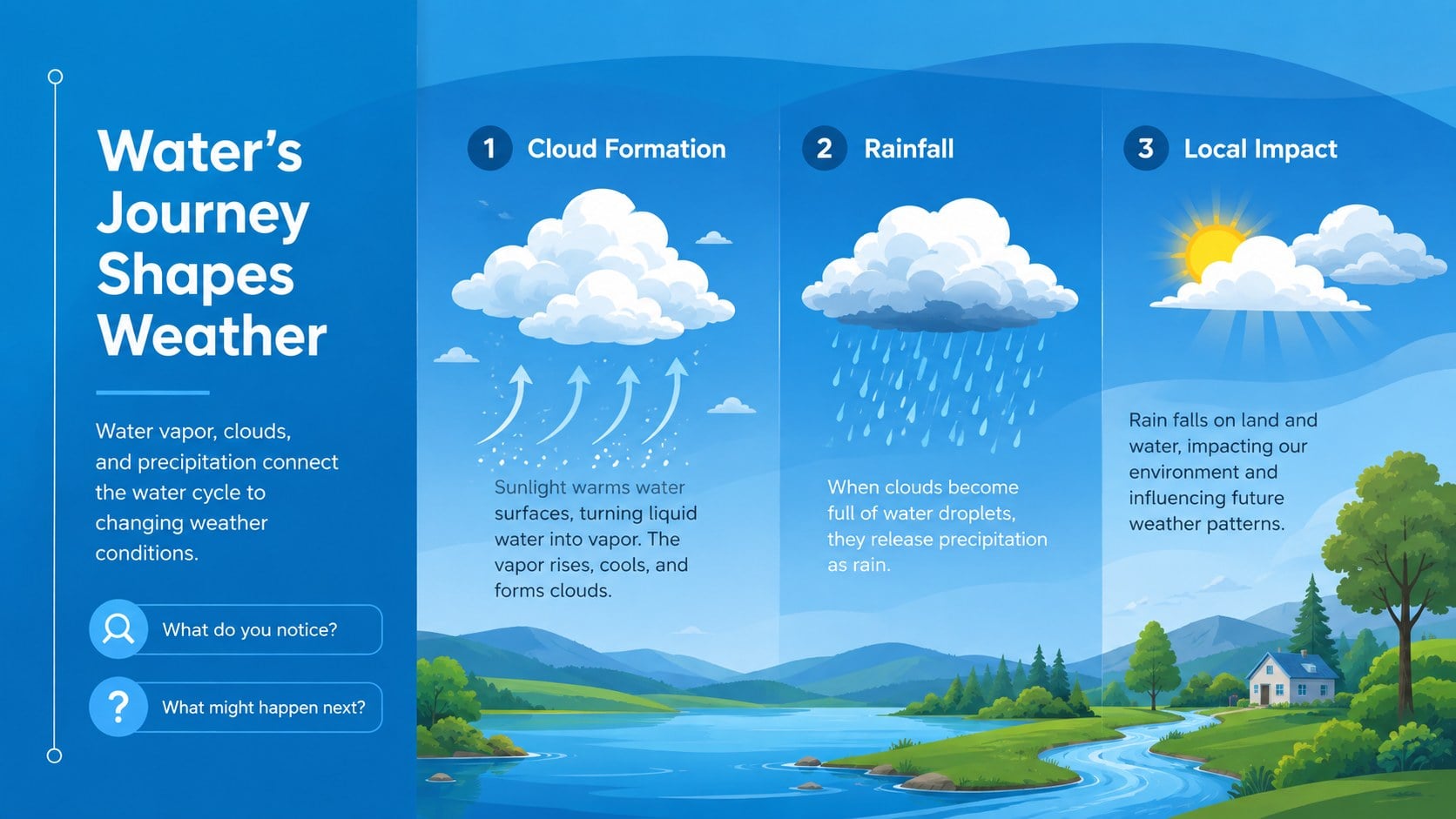 Earth's Water Journey Lesson Theme presentation template, slide 13