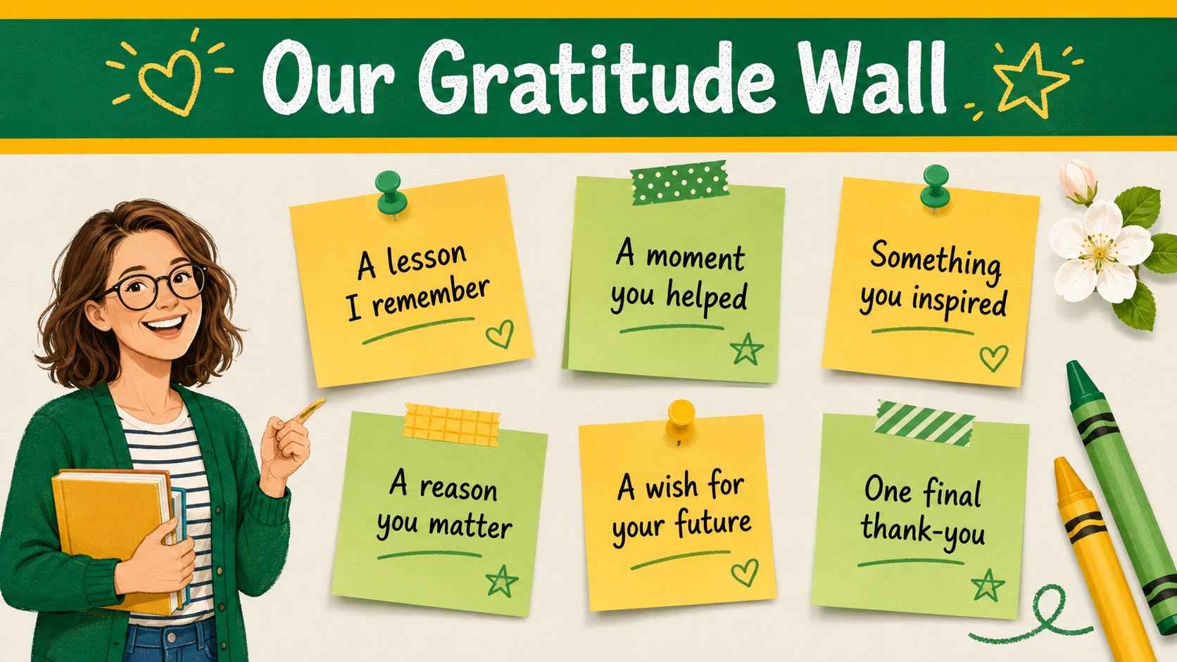 Educator Gratitude Celebration Deck presentation template, slide 14