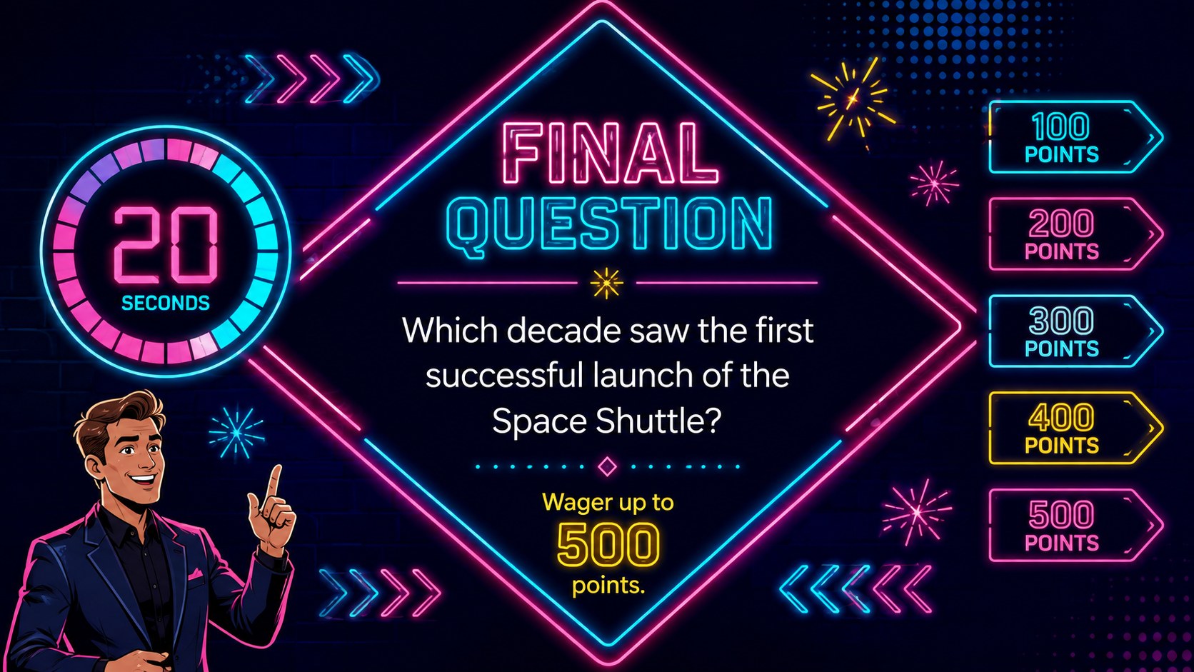 Electric 80s Quiz Show Slides presentation template, slide 12