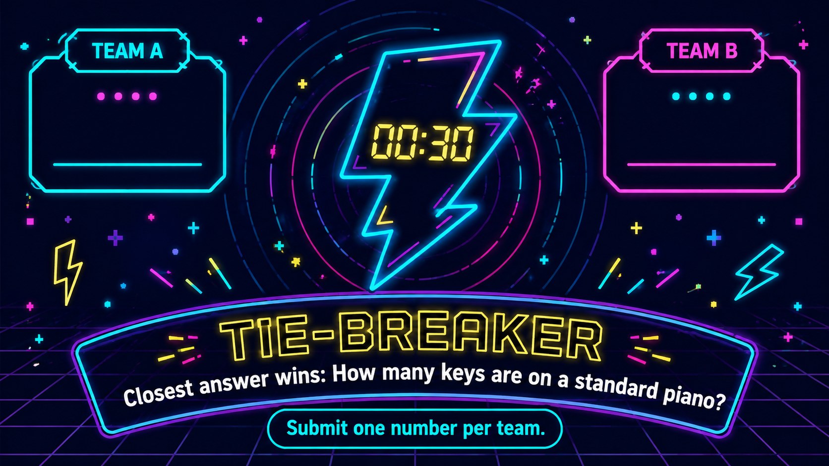 Electric 80s Quiz Show Slides presentation template, slide 13
