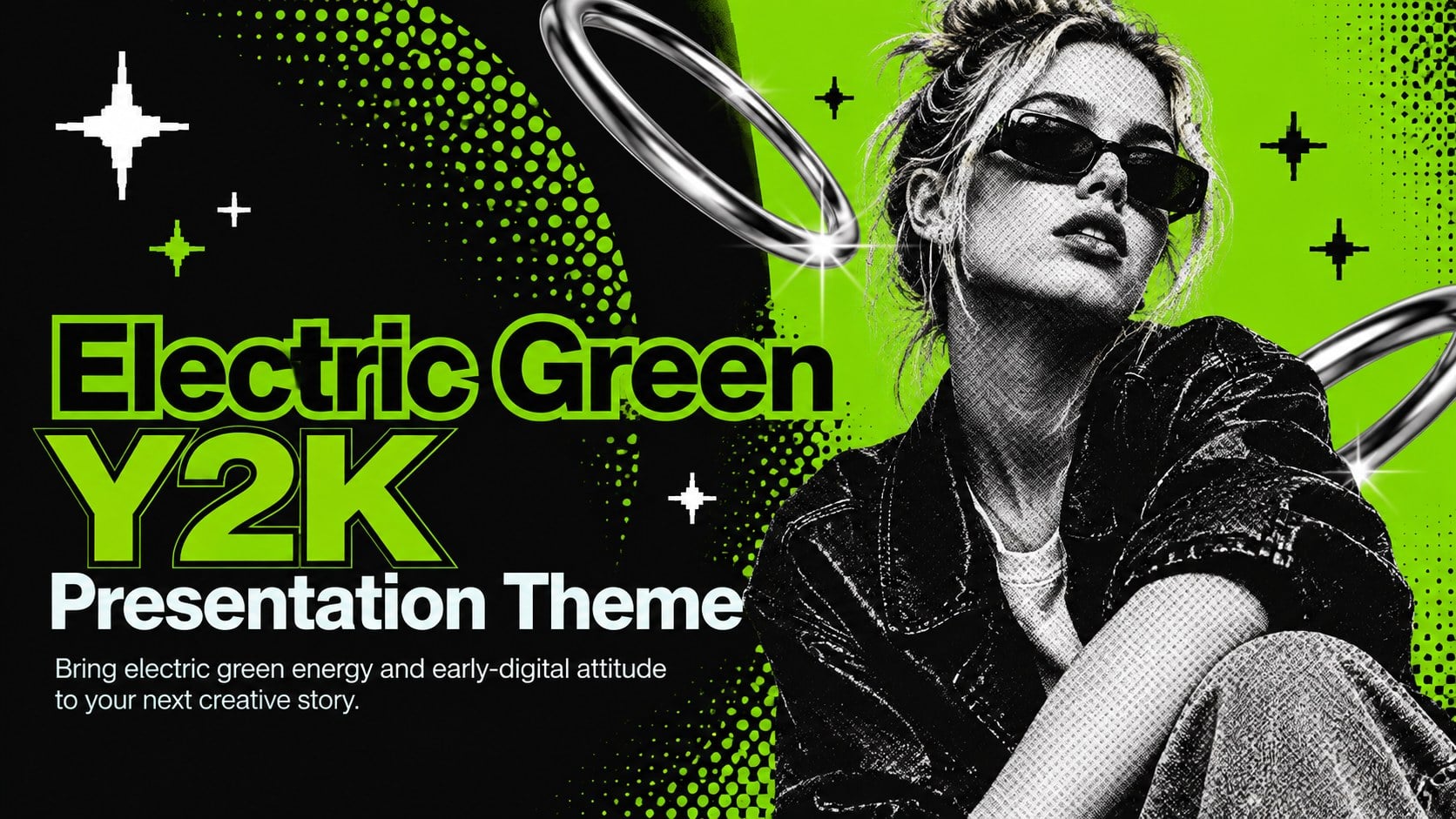 Electric Green Y2K Presentation Theme