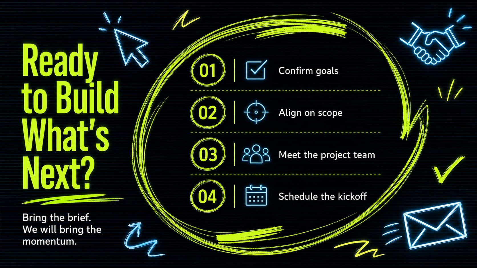 Electric Scribble Creative Studio Pitch Deck presentation template, slide 12