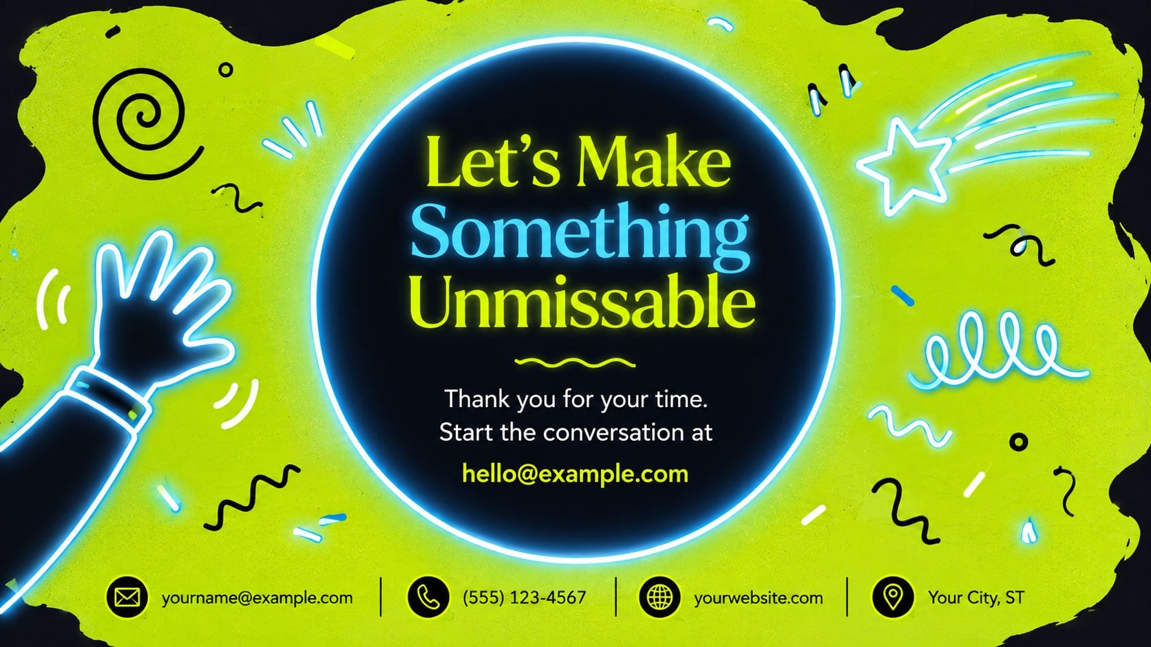 Electric Scribble Creative Studio Pitch Deck presentation template, slide 15