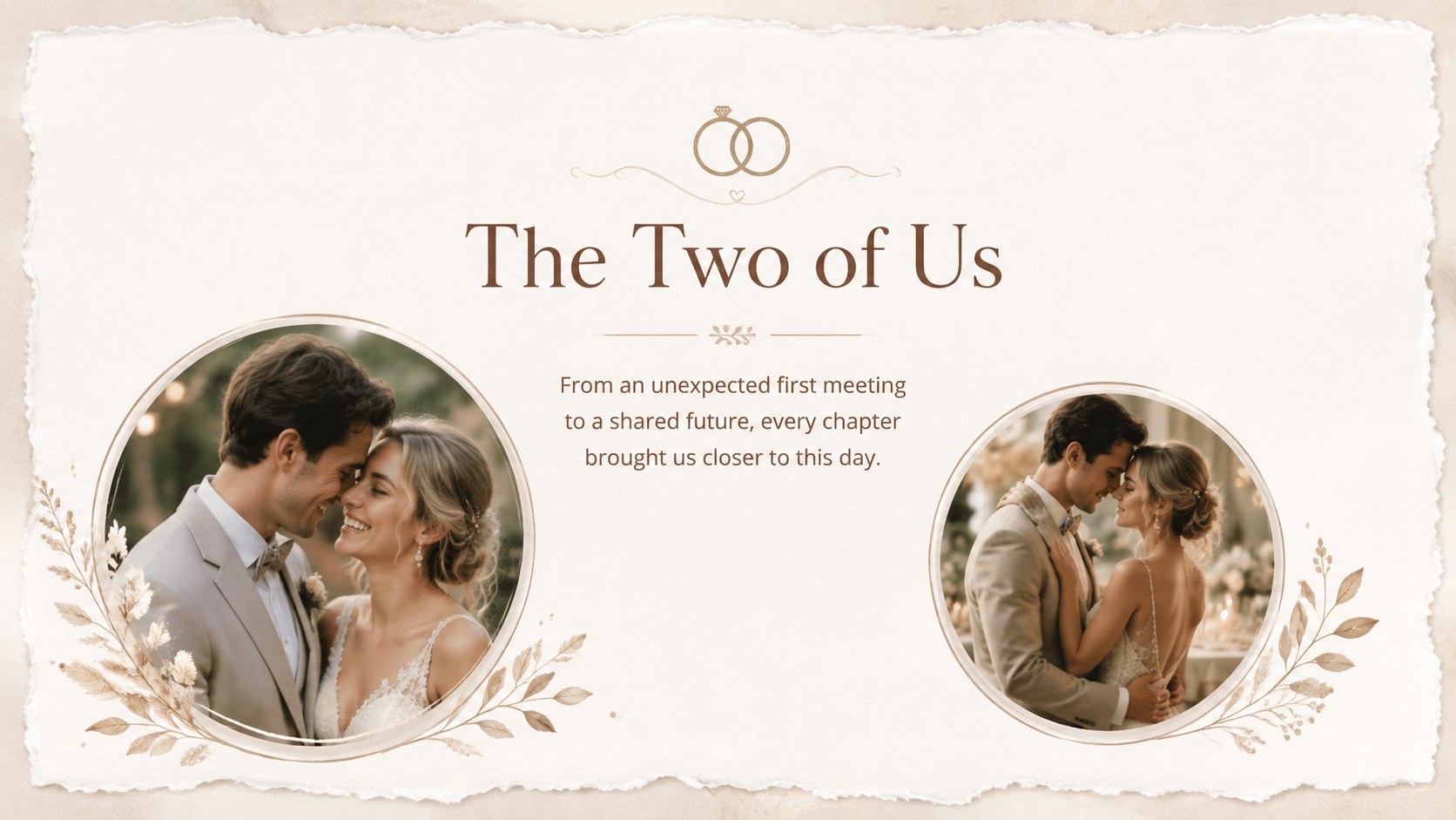 Elegant Bridal Keepsake Album Deck presentation template, slide 3
