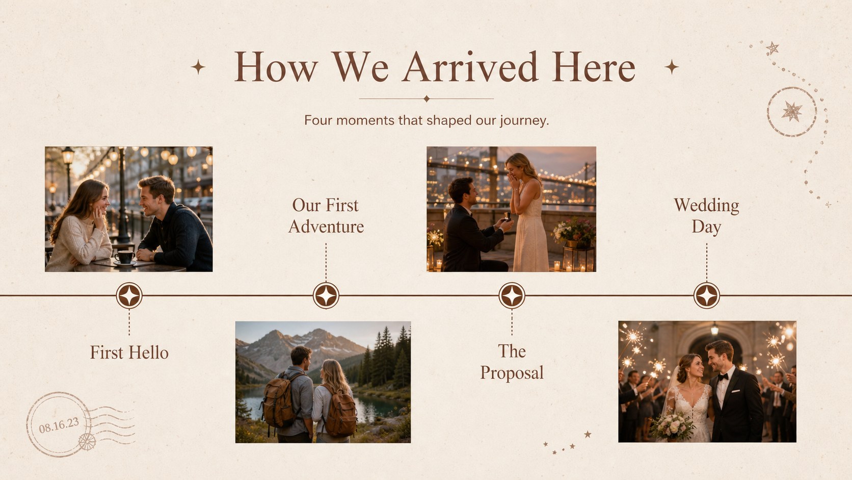 Elegant Bridal Keepsake Album Deck presentation template, slide 4
