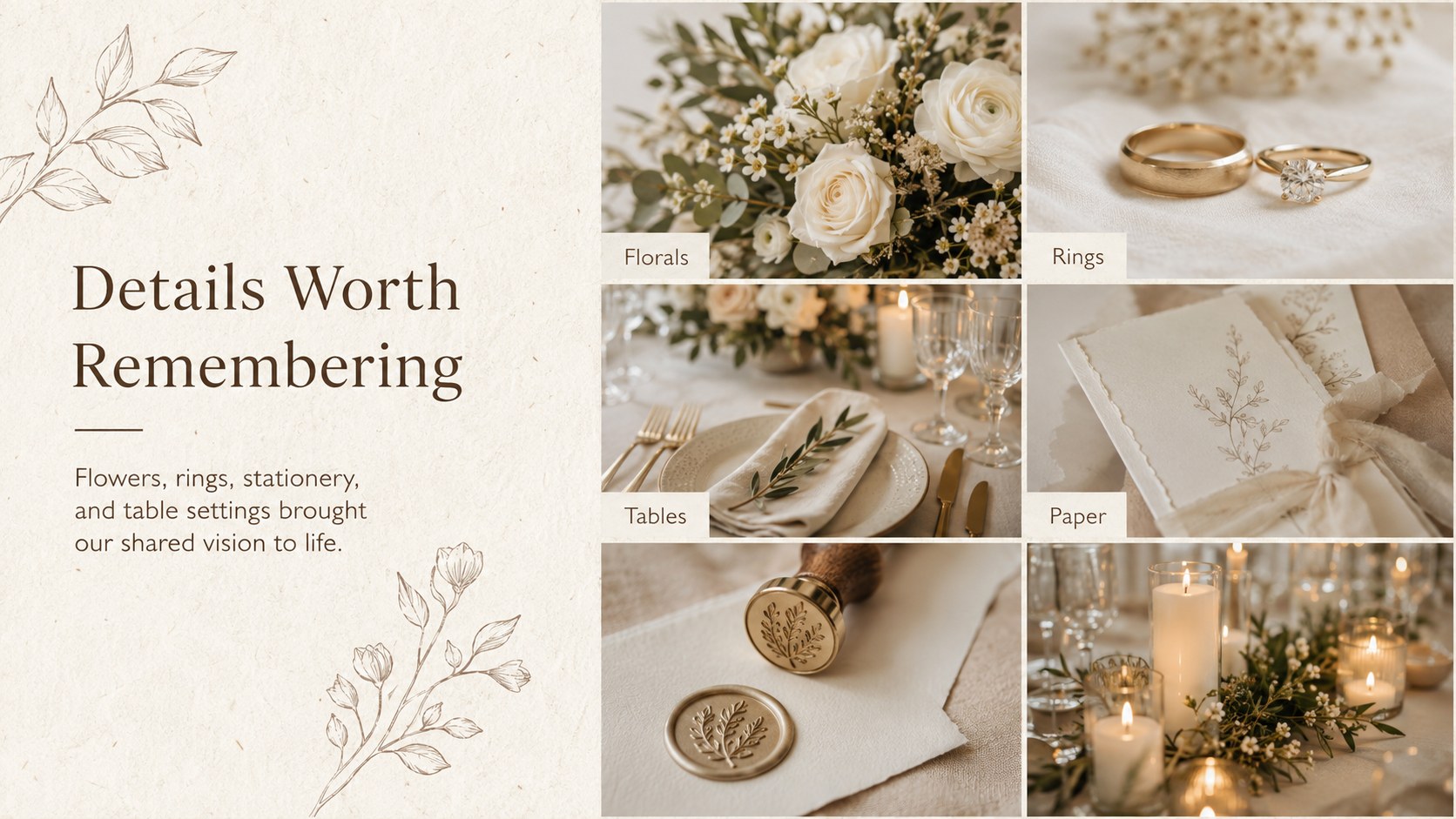 Elegant Bridal Keepsake Album Deck presentation template, slide 10