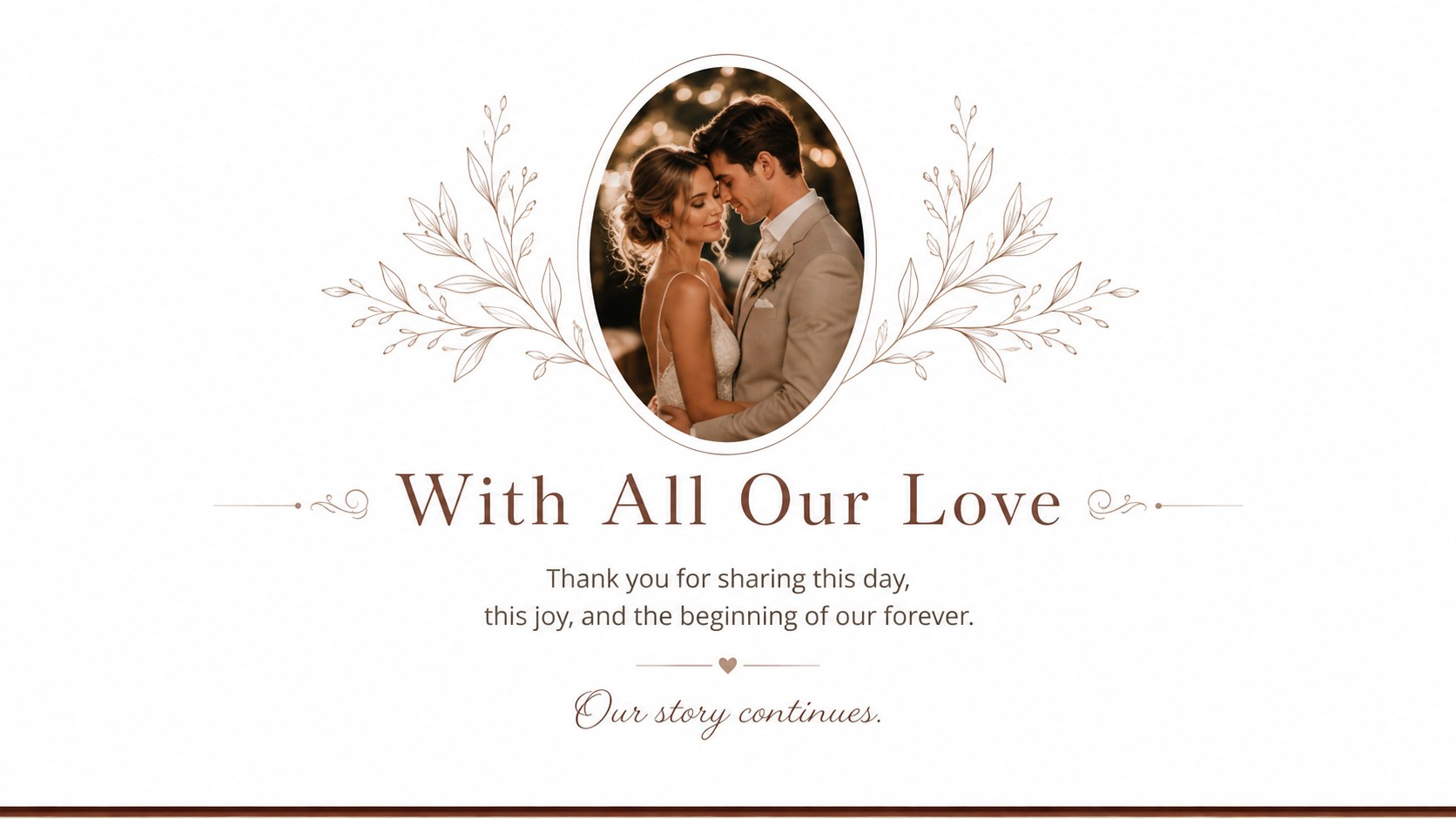 Elegant Bridal Keepsake Album Deck presentation template, slide 15
