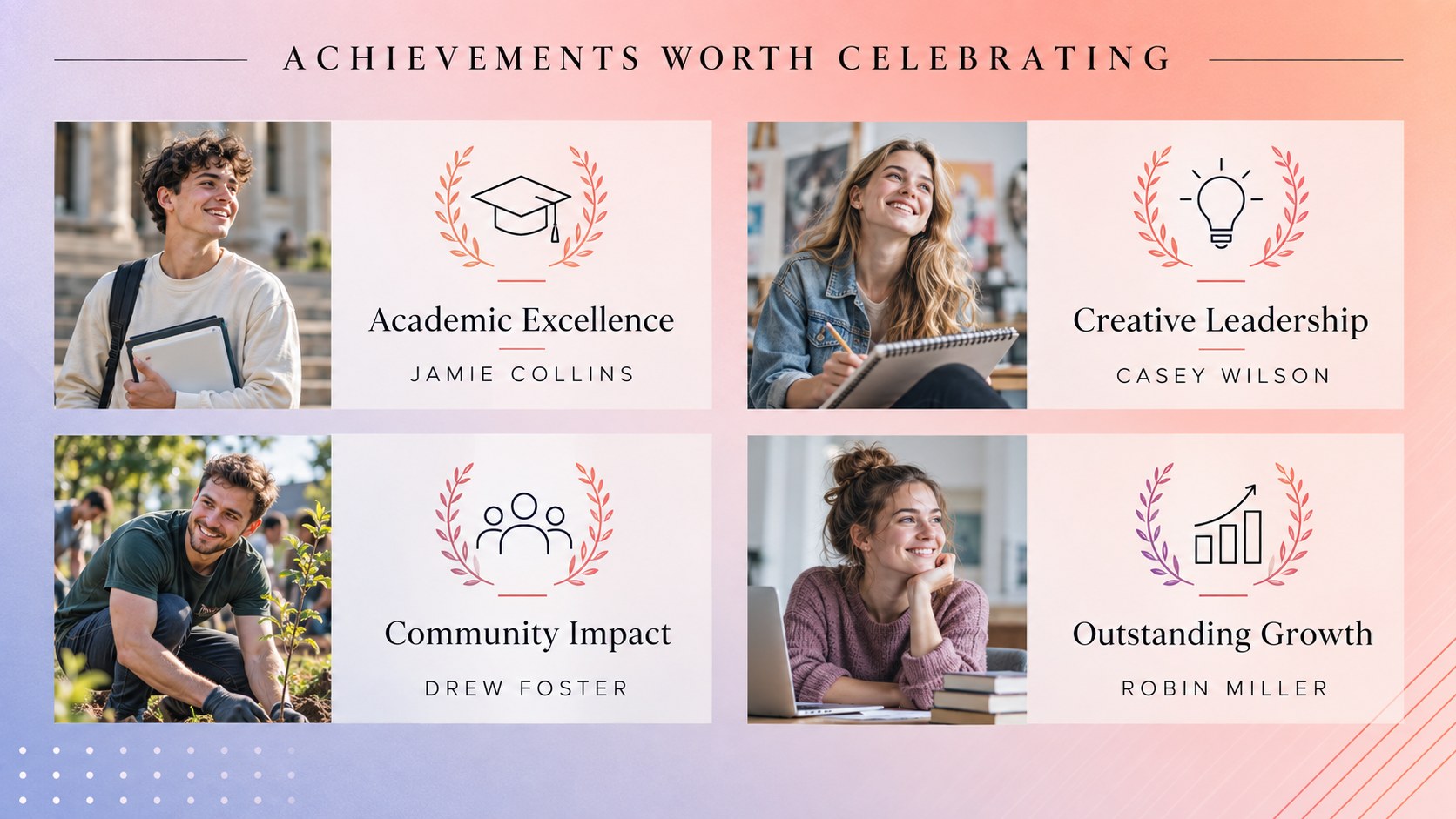 Elegant Gradient School Yearbook Kit presentation template, slide 11