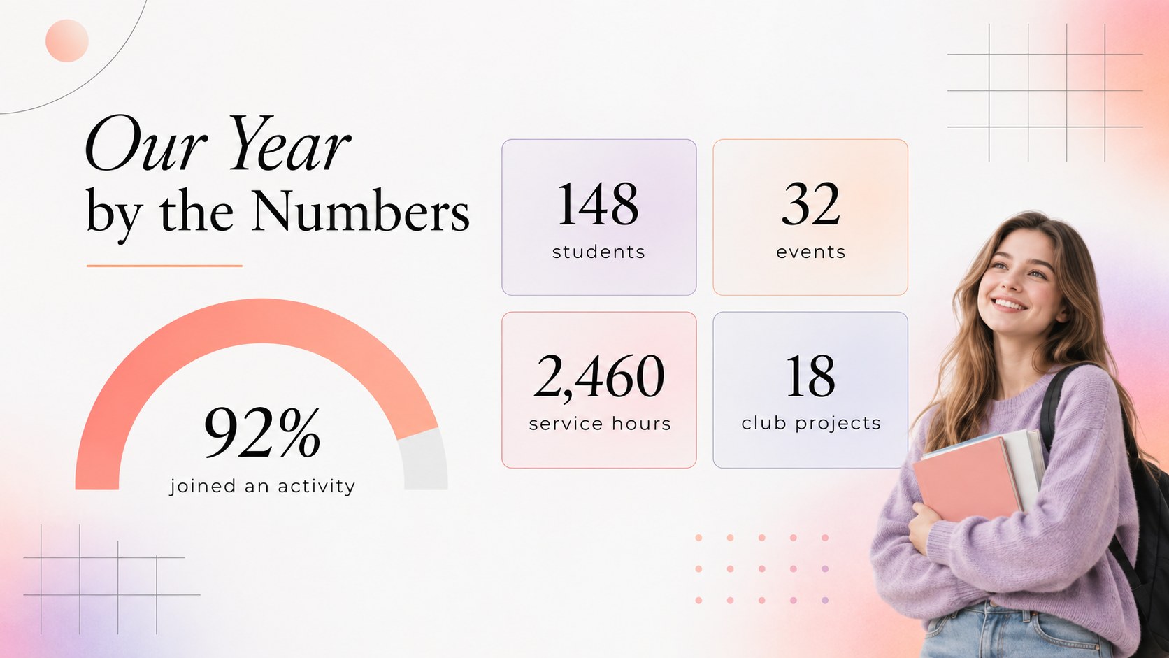 Elegant Gradient School Yearbook Kit presentation template, slide 13