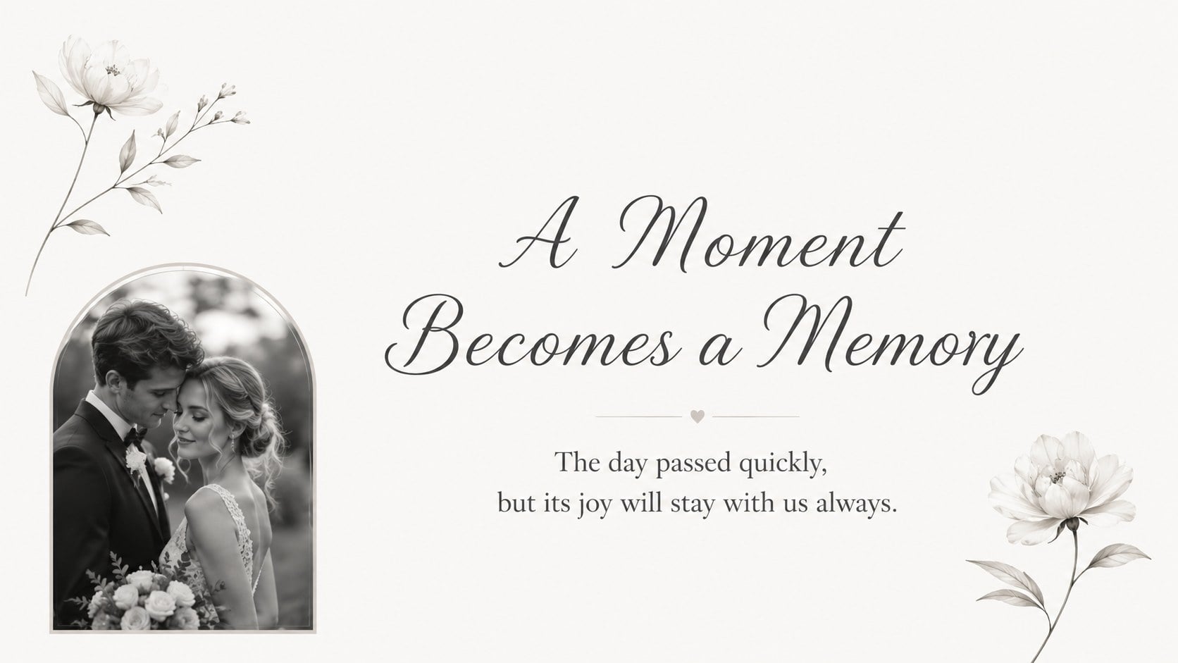 Modelo de apresentação Álbum de Casamento Elegante, slide 11