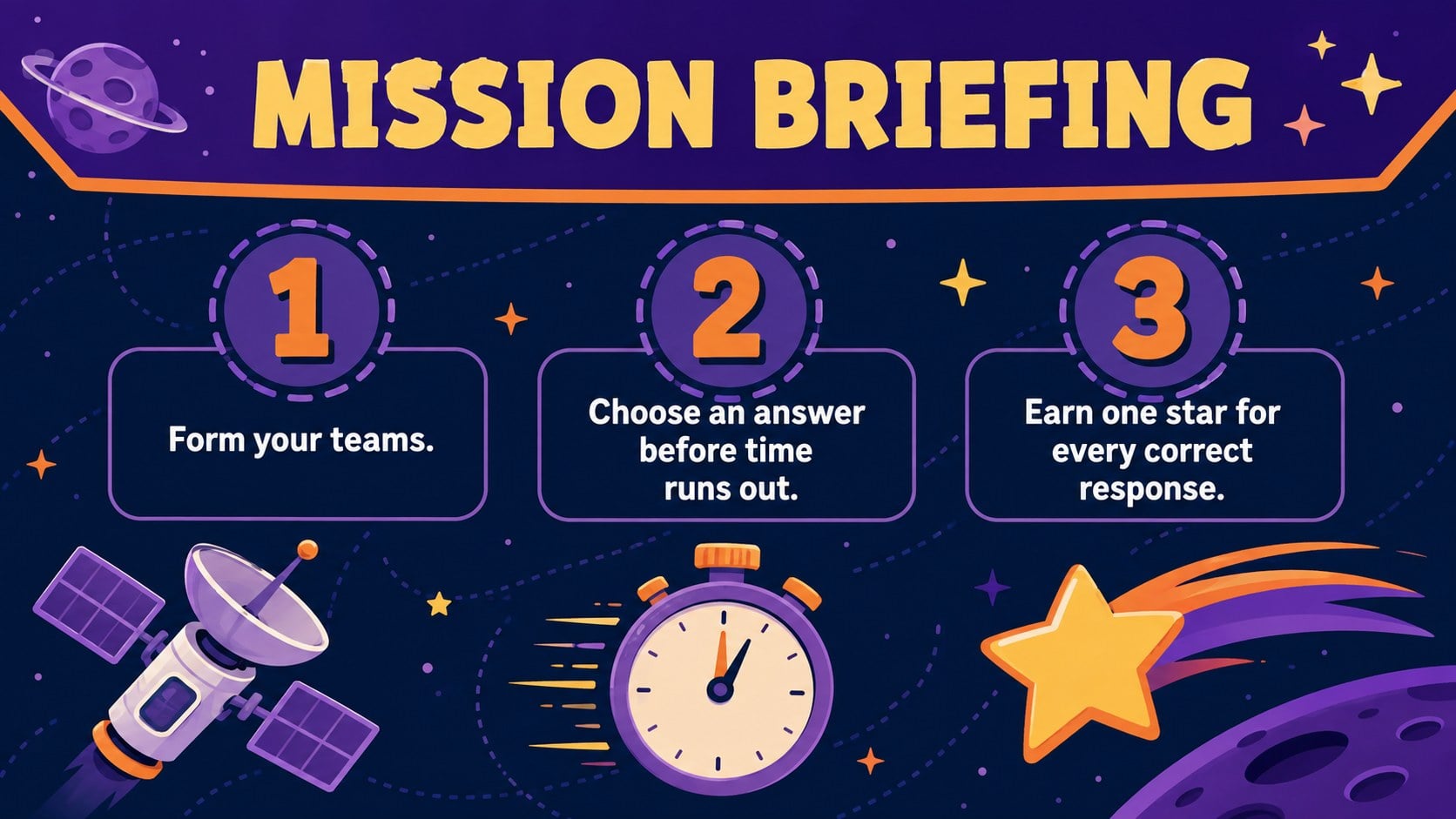 Elementary Astronomy Quiz Deck presentation template, slide 2