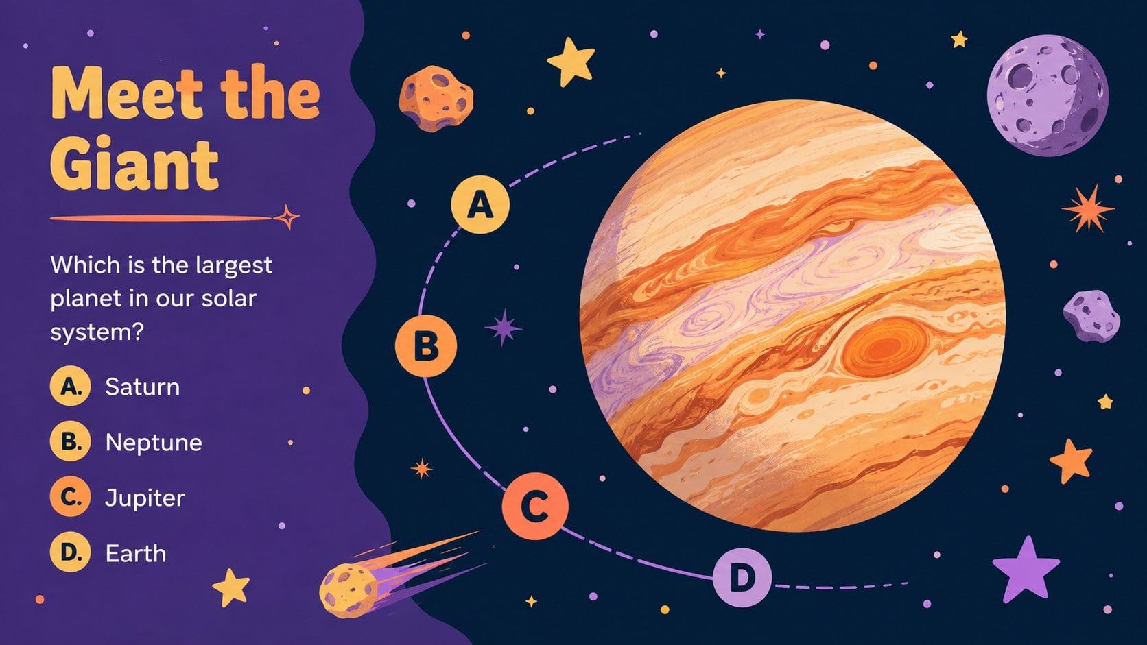 Elementary Astronomy Quiz Deck presentation template, slide 5