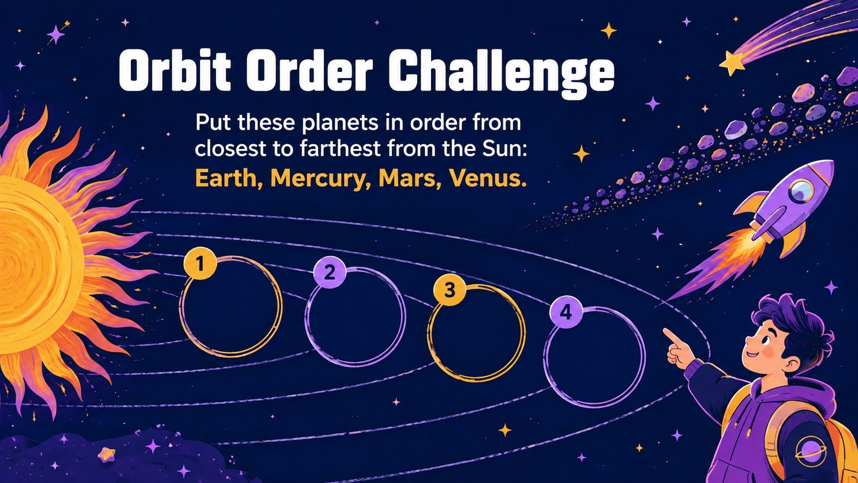 Elementary Astronomy Quiz Deck presentation template, slide 8