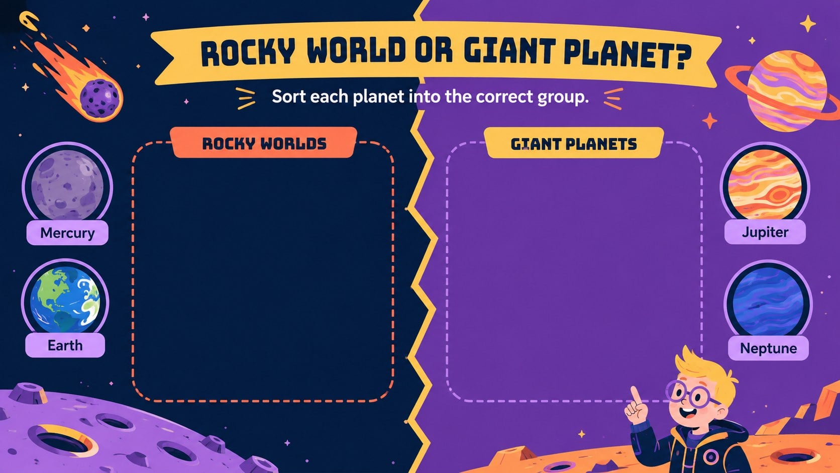 Elementary Astronomy Quiz Deck presentation template, slide 9