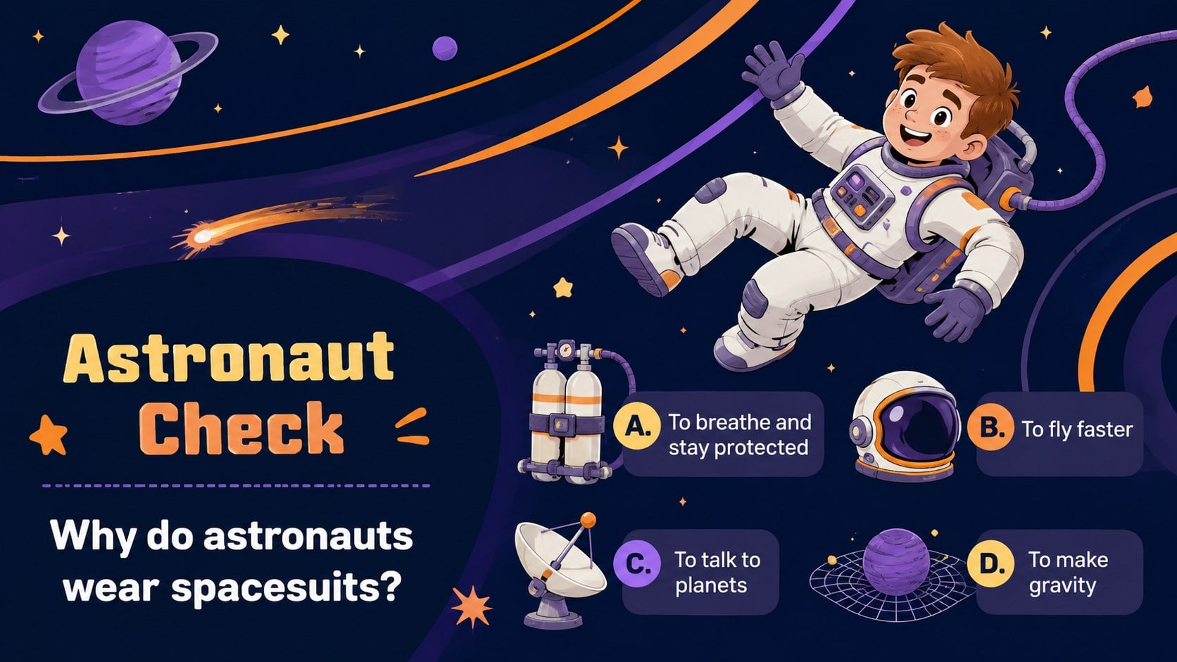 Elementary Astronomy Quiz Deck presentation template, slide 11