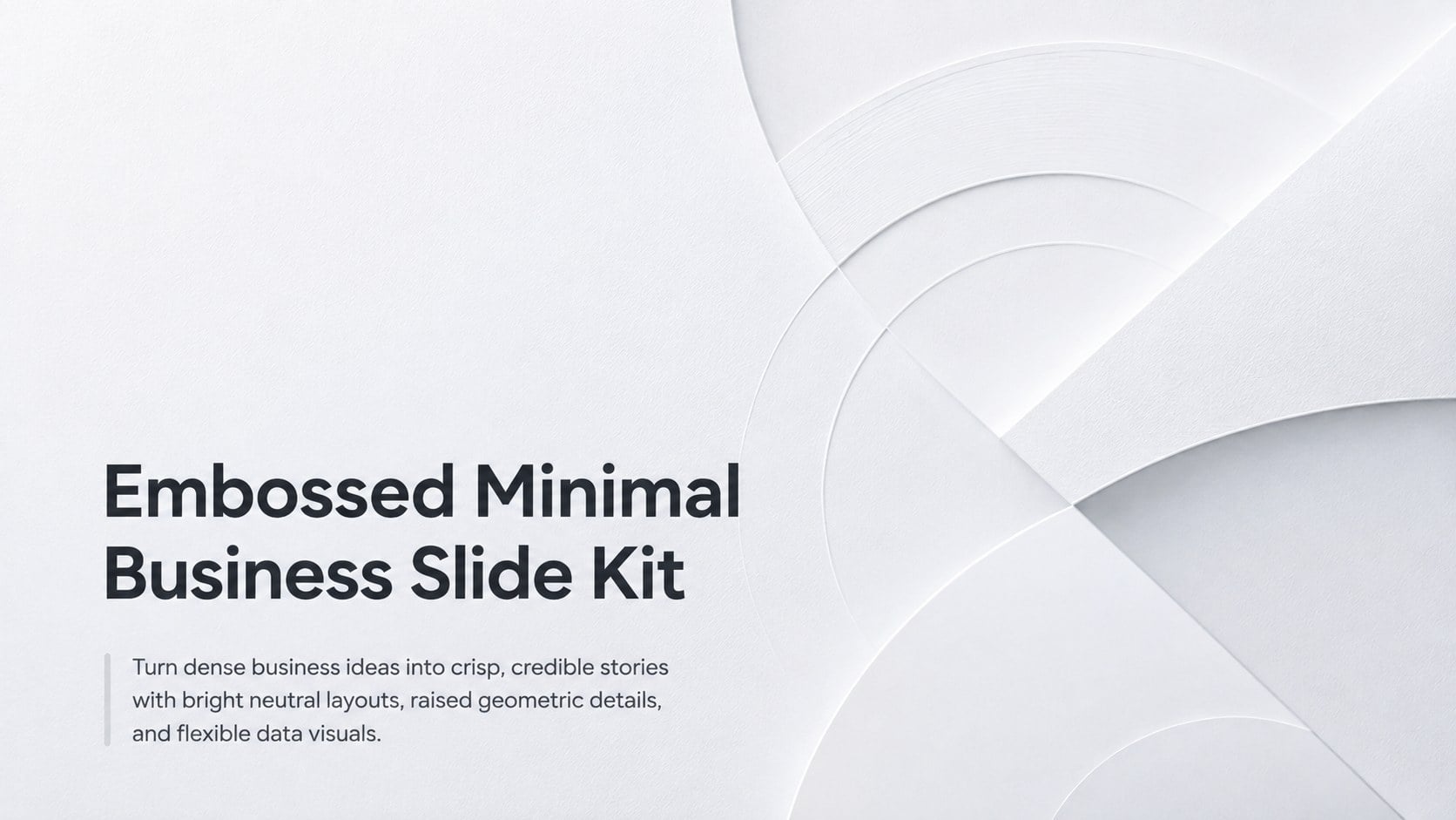 Embossed Minimal Business Slide Kit