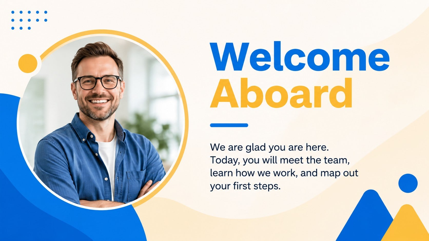 Employee Onboarding Welcome Deck presentation template, slide 2
