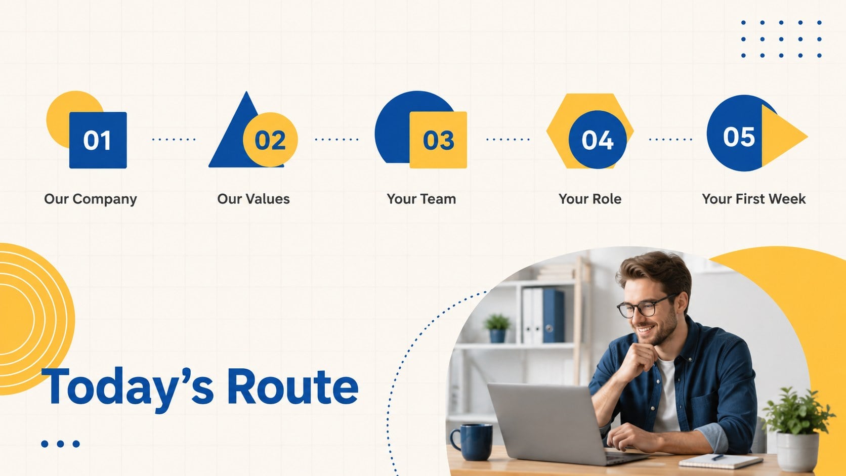 Employee Onboarding Welcome Deck presentation template, slide 3