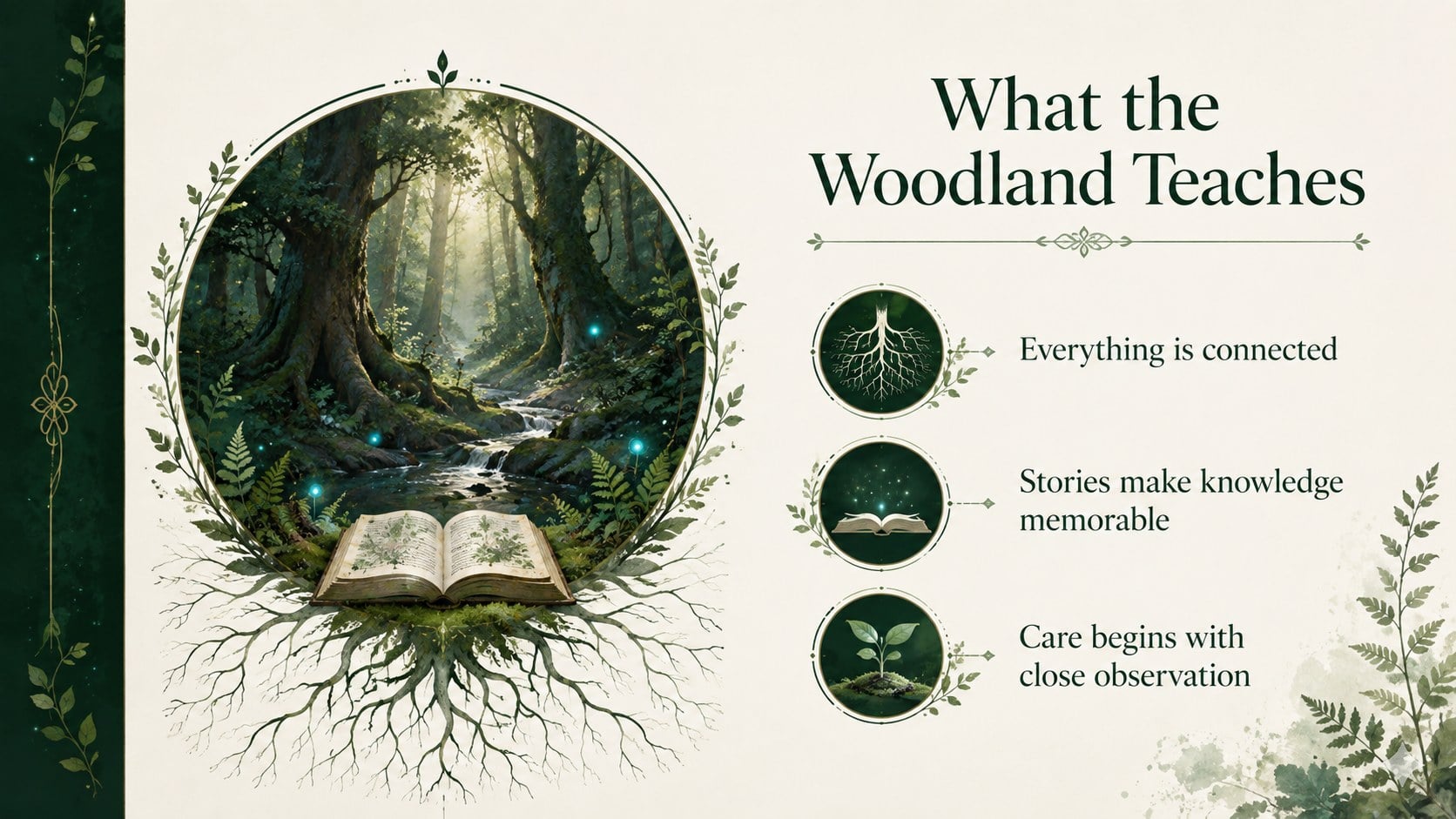 Enchanted Woodland Storytelling Deck presentation template, slide 15