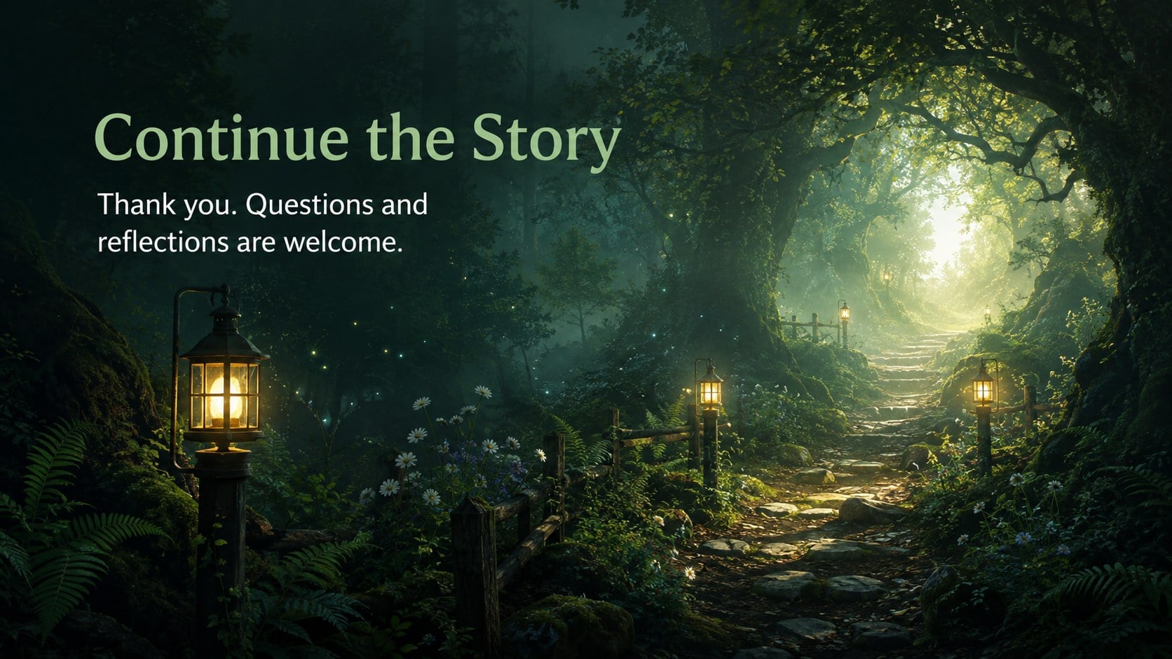 Enchanted Woodland Storytelling Deck presentation template, slide 16