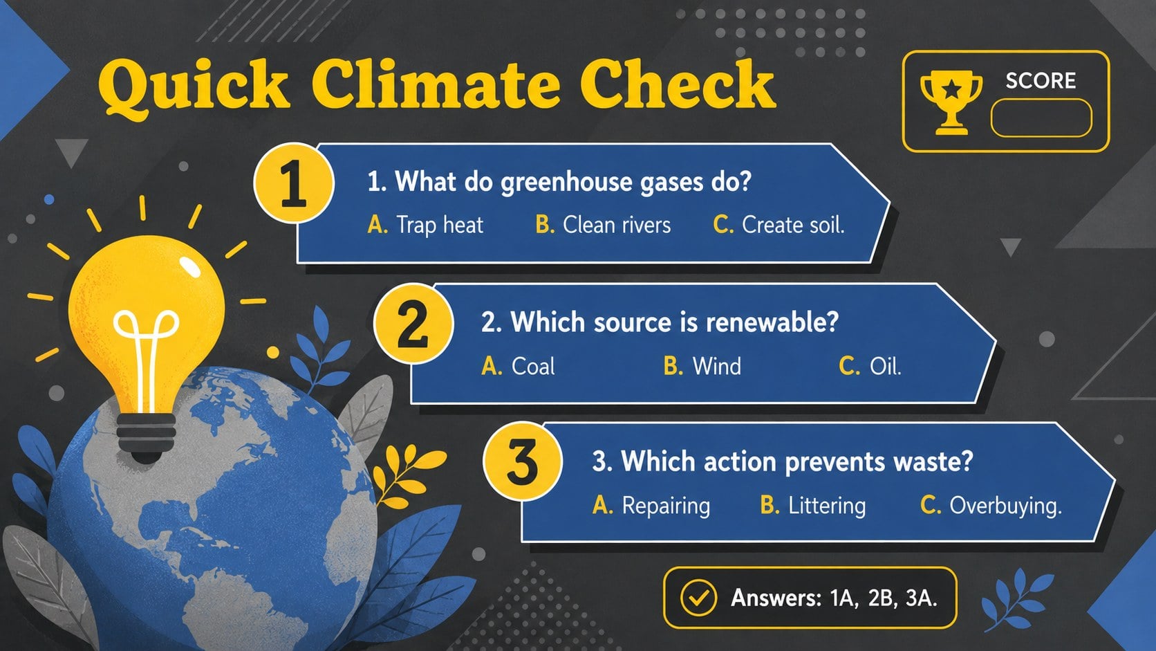 Environmental Awareness Lesson Deck for World Education Day presentation template, slide 12