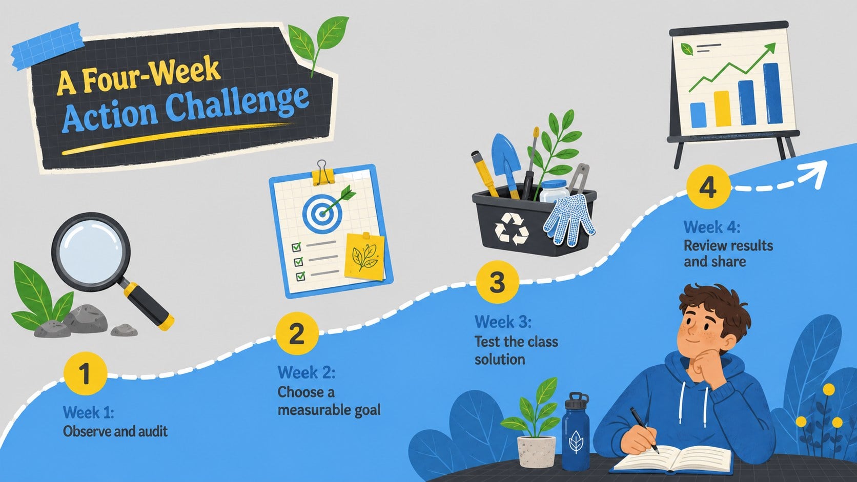 Environmental Awareness Lesson Deck for World Education Day presentation template, slide 14