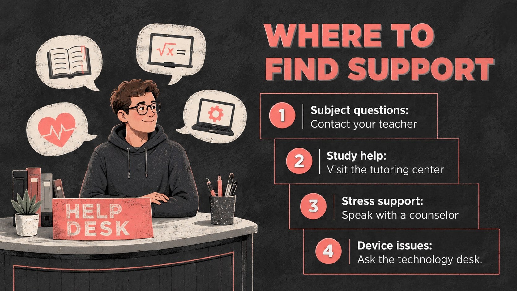 Exam Week Update Bulletin presentation template, slide 8