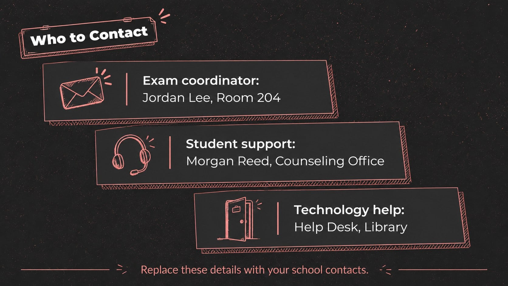 Exam Week Update Bulletin presentation template, slide 11