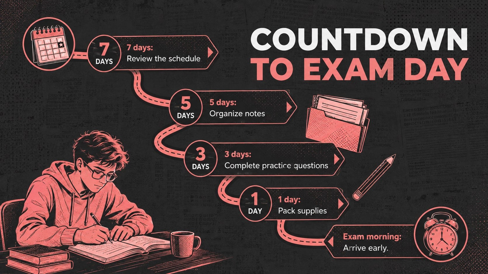 Exam Week Update Bulletin presentation template, slide 14