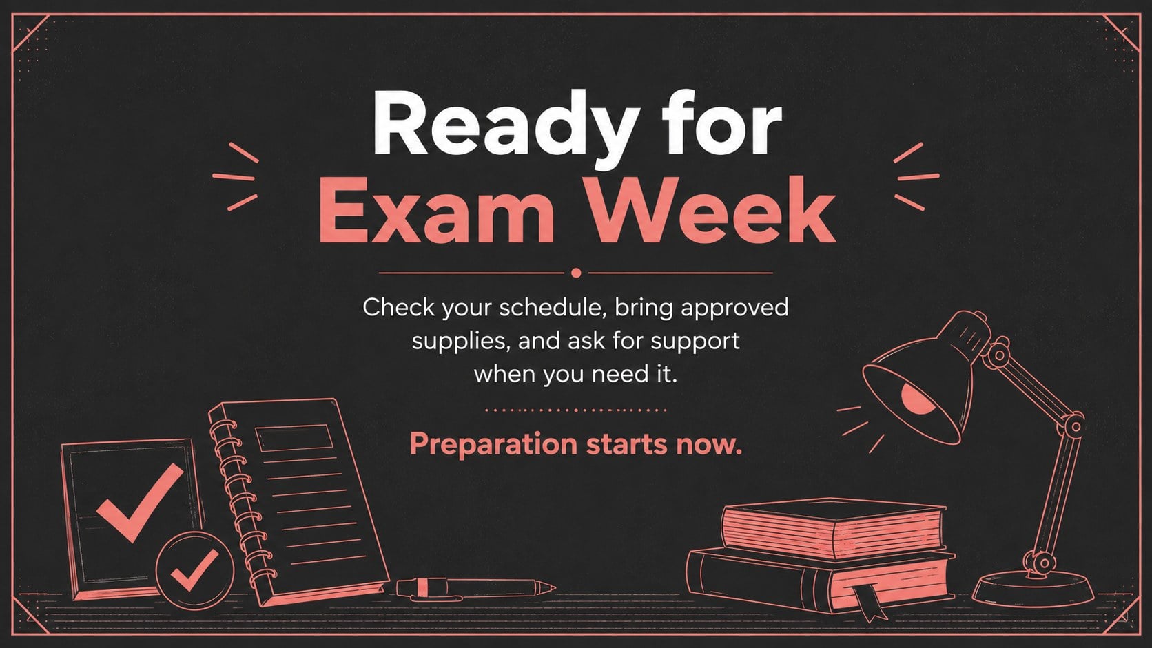 Exam Week Update Bulletin presentation template, slide 15